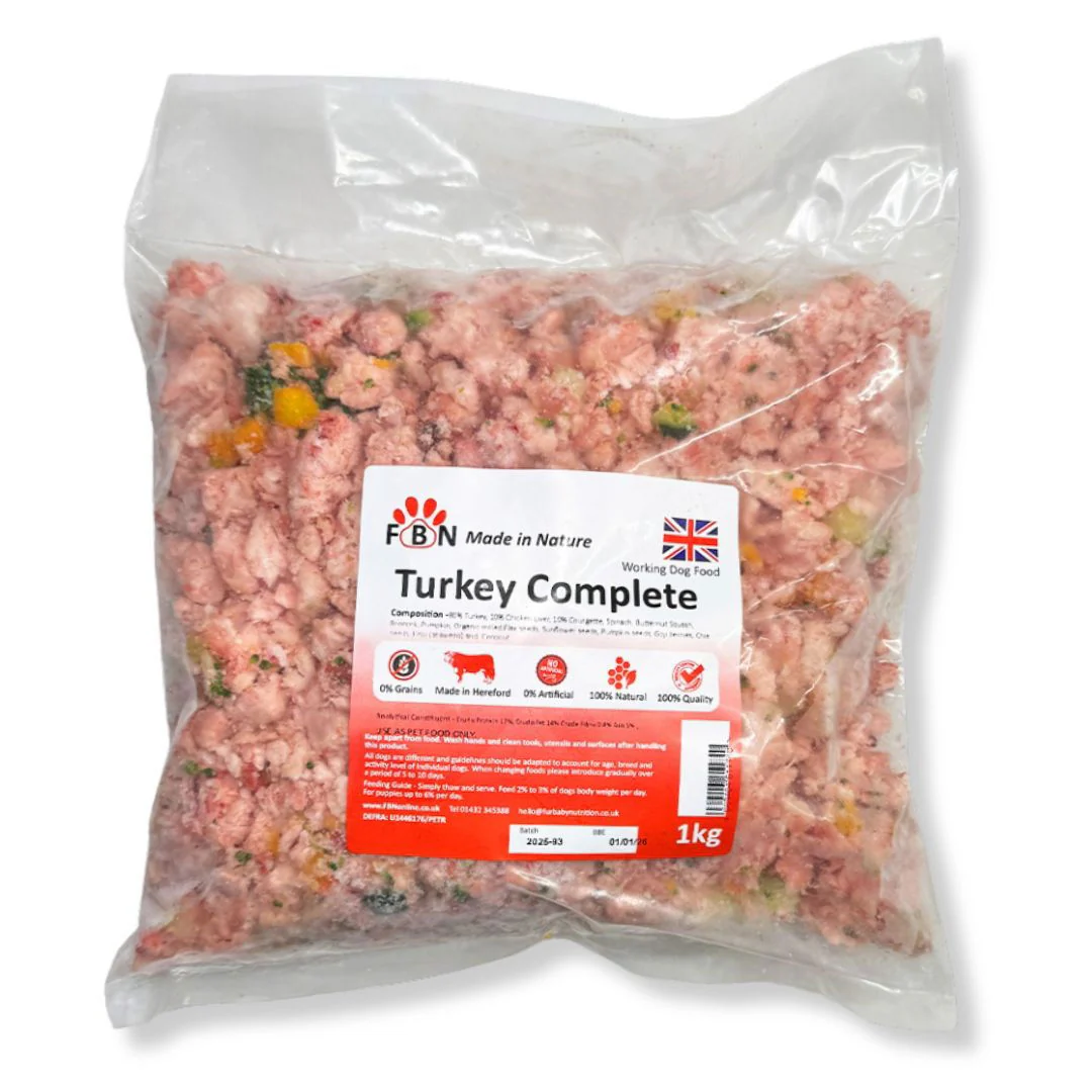 Fur Baby Nutrition Turkey Complete Frozen Dog Food 1kg - Image 2