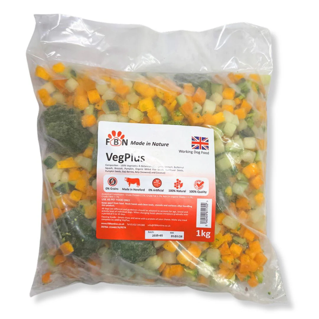 Fur Baby Nutrition VegPlus (No Meat) Frozen Dog Food 1kg - Image 2
