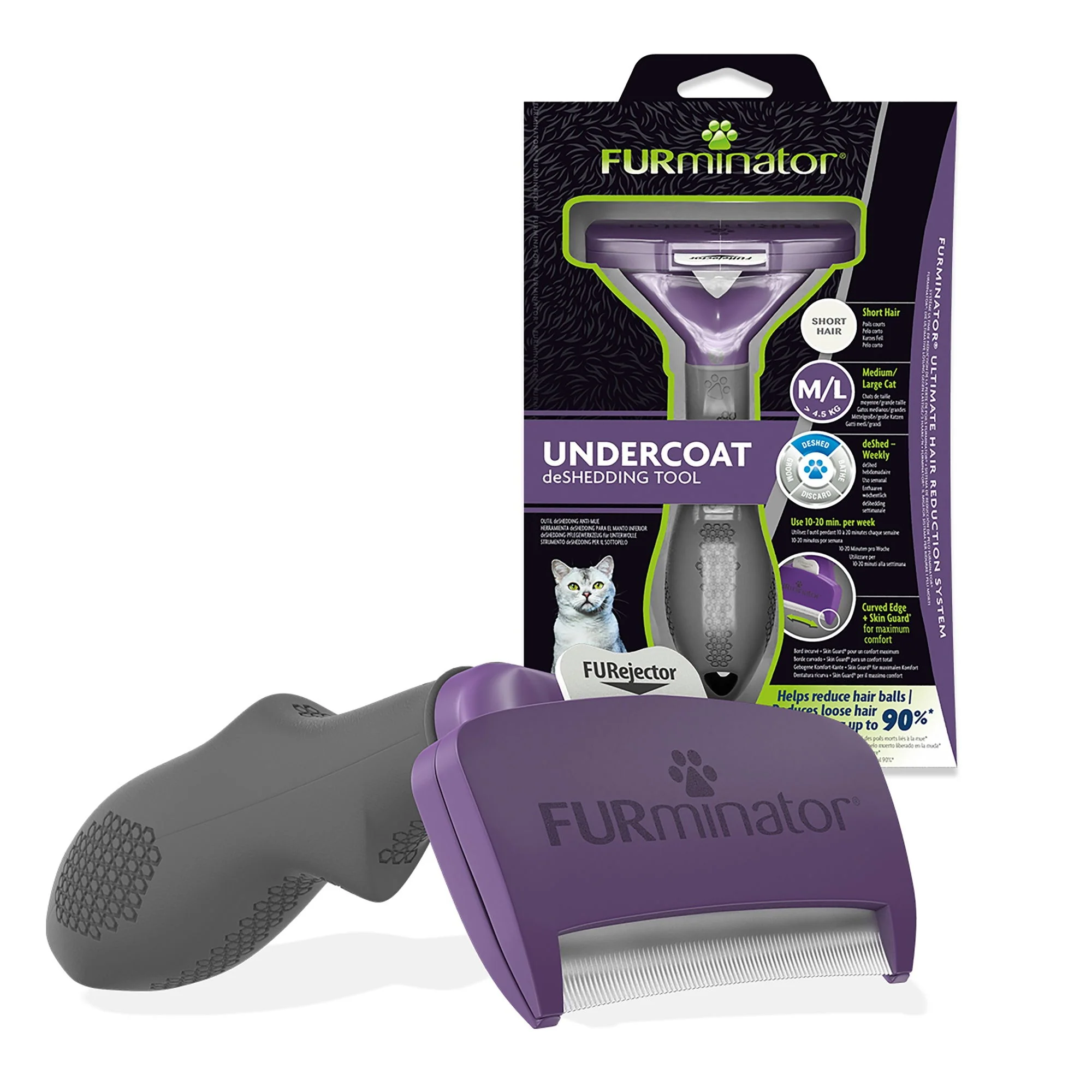 FURminator M/L Cat Undercoat Tool - Short Hair - Image 2