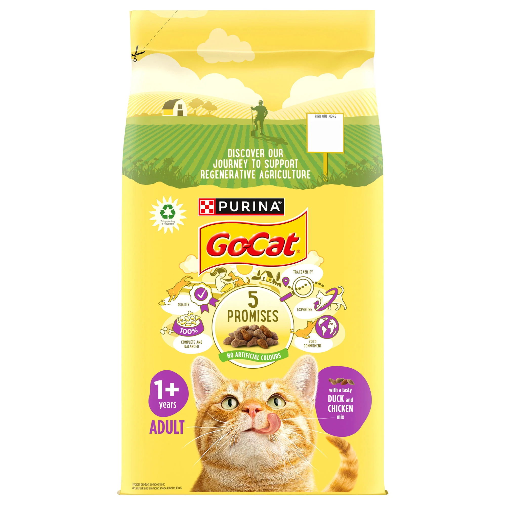 Go-Cat Complete Adult Duck & Chicken 4kg - Image 2