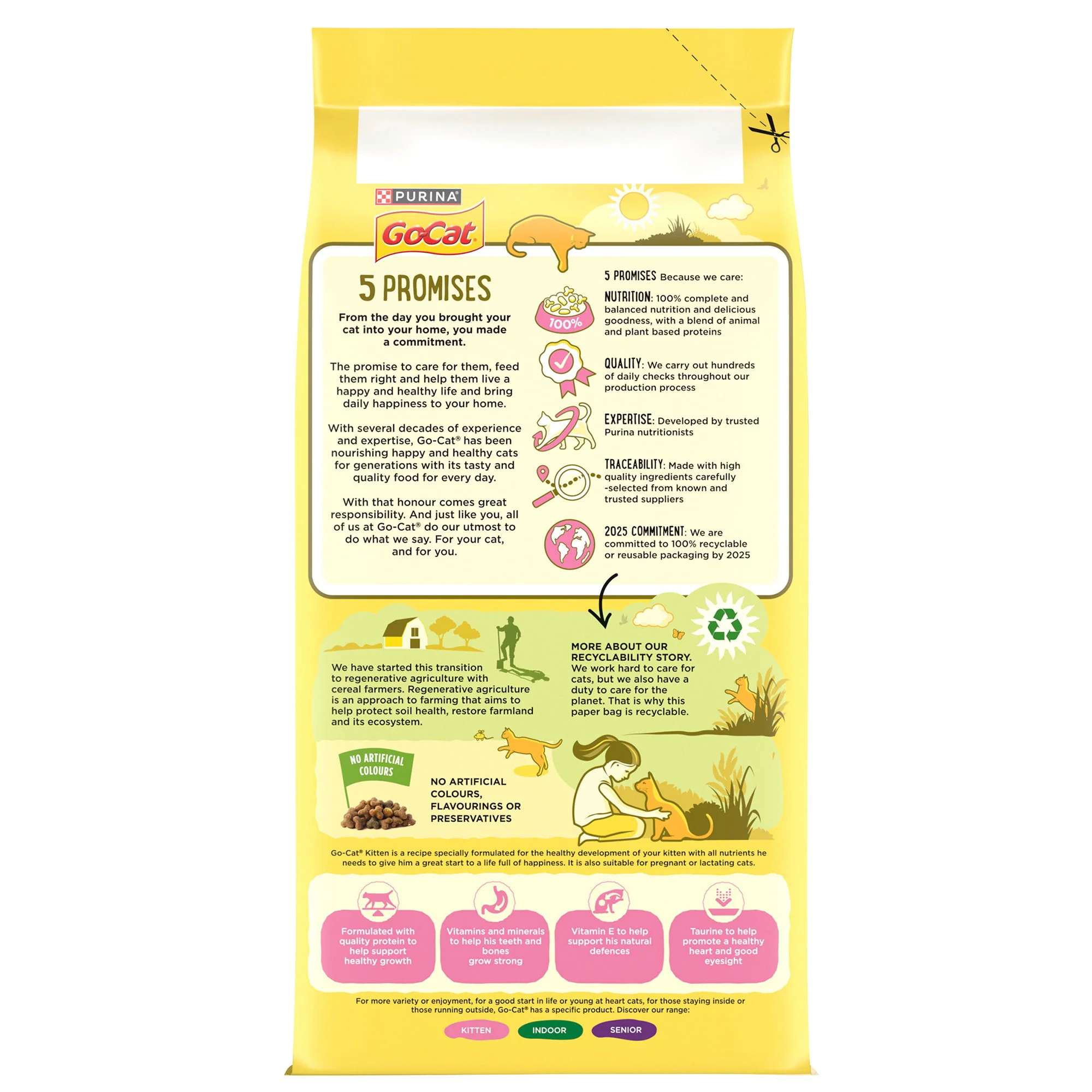 Go-Cat Kitten With Chicken Milk & Vegetables 2kg - Image 3