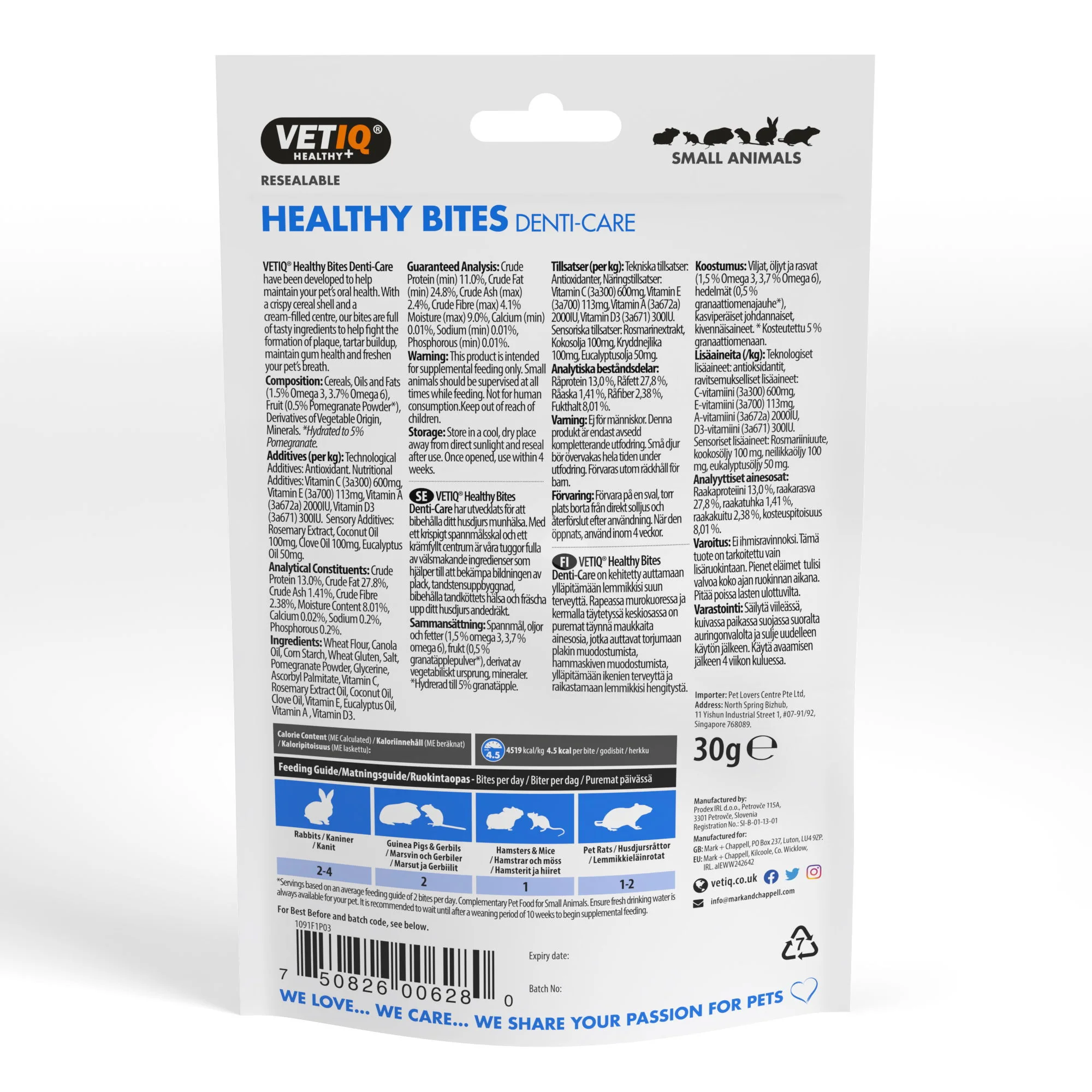 Healthy Bites Denti-Care Small Animals 30g - Image 2