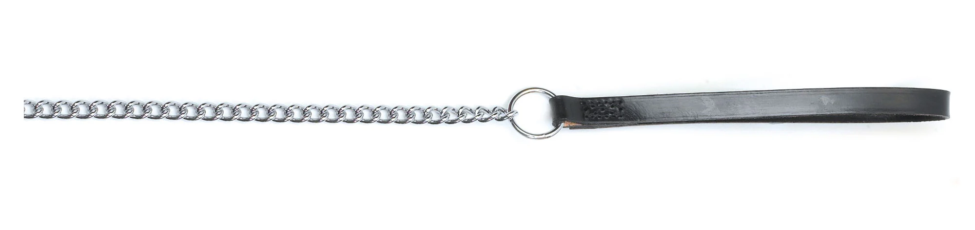 Heritage Chain Lead With Leather Handle Medium Black 80cm