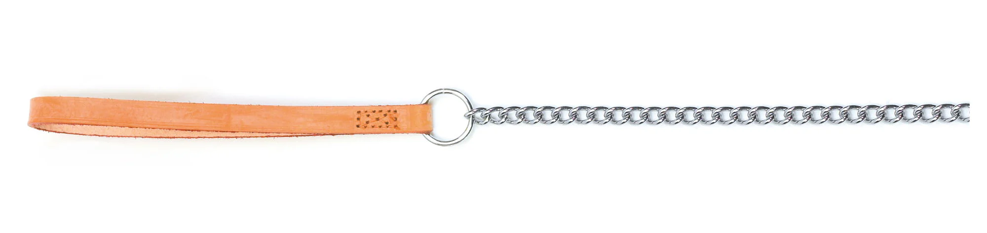 Heritage Chain Lead With Leather Handle Medium Tan 80cm