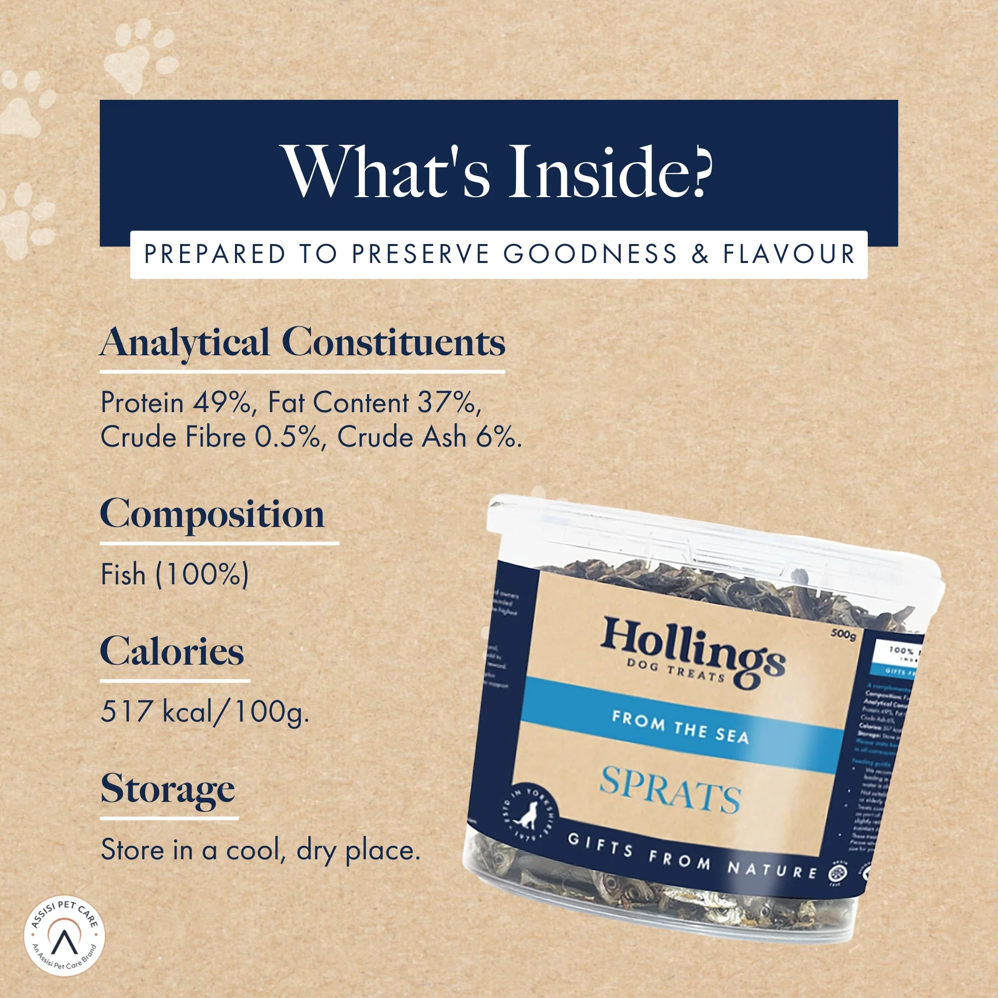 Hollings Tub of Sprats 500g - Image 2