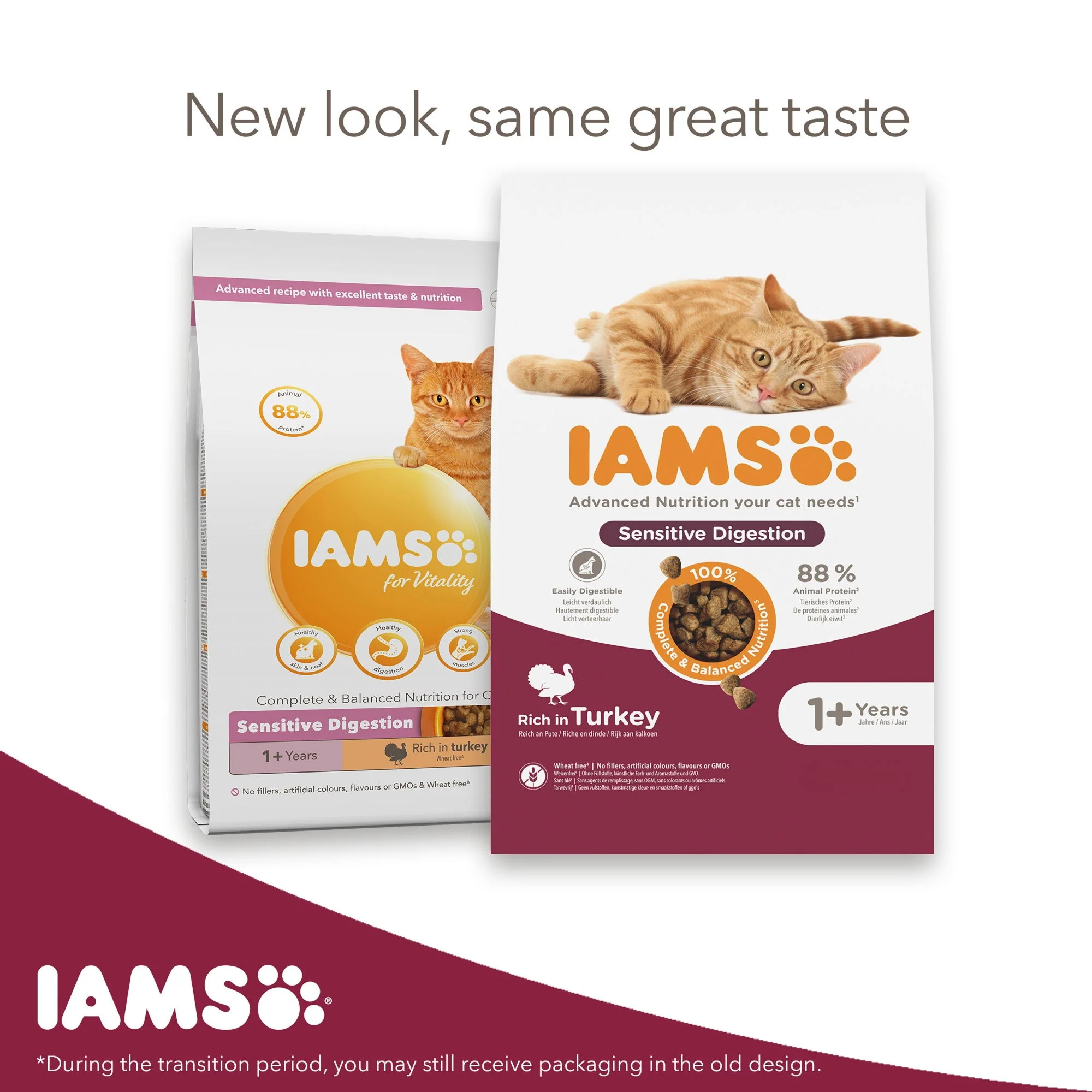 IAMS for Vitality Adult Cat Food with Turkey 2kg - Image 2