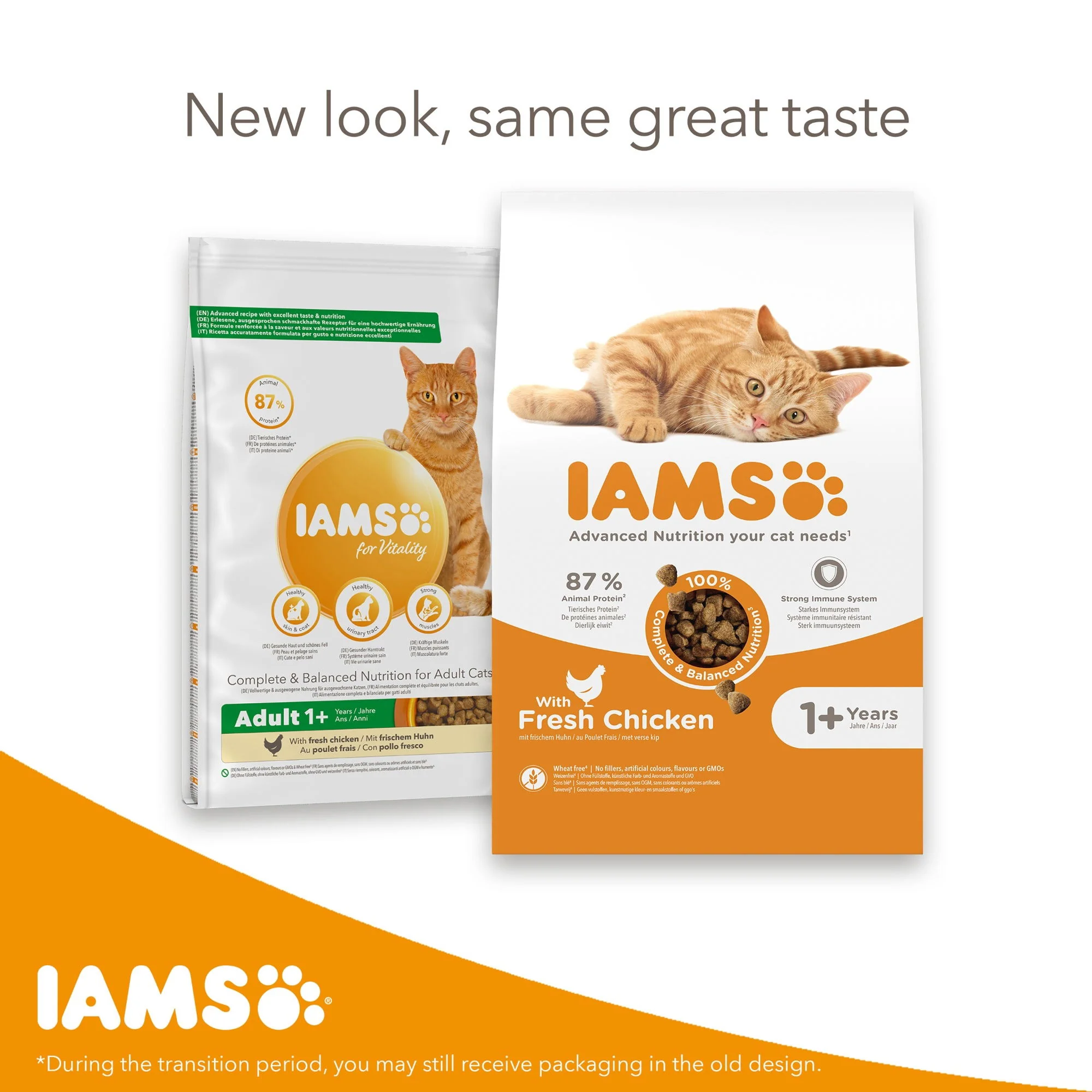 Iams Vitality Adult Cat With Fresh Chicken 10kg - Image 2
