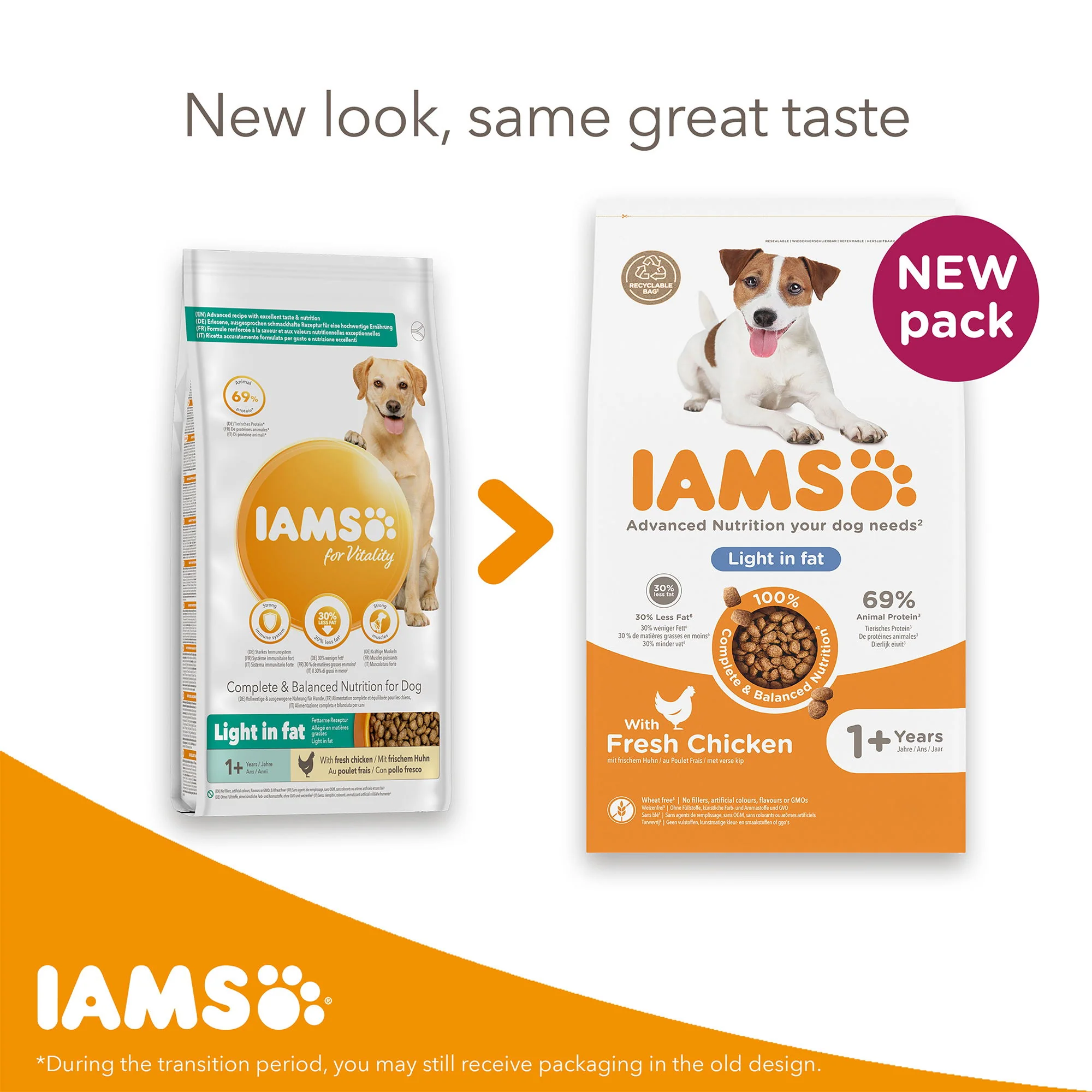 Iams Vitality Light In Fat Dog With Fresh Chicken 2kg - Image 3
