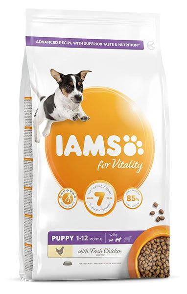 Iams Vitality Pup Sml & Medium Dog With Fresh Chicken 2kg