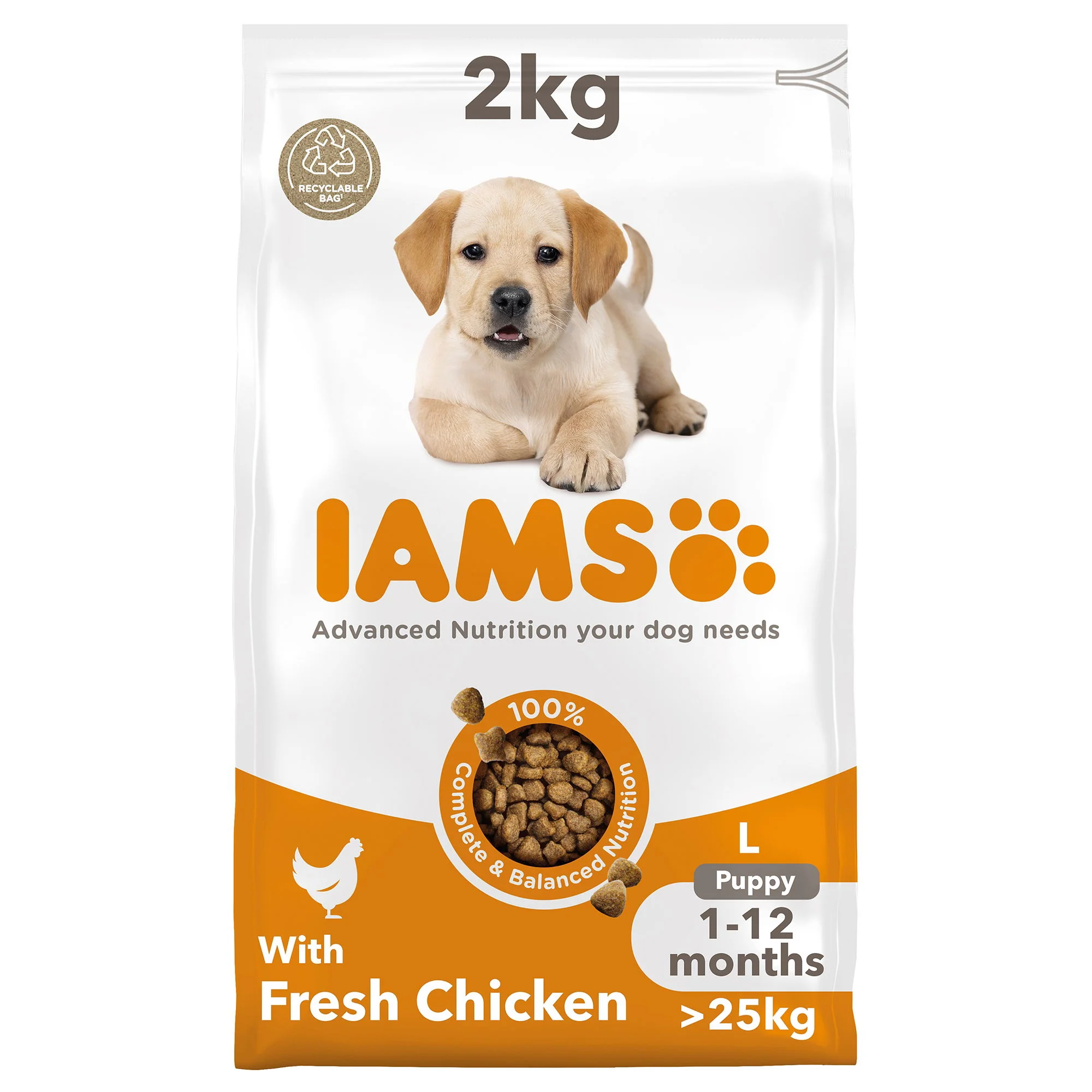 Iams Vitality Puppy Large Dog With Fresh Chicken 2kg - Image 2