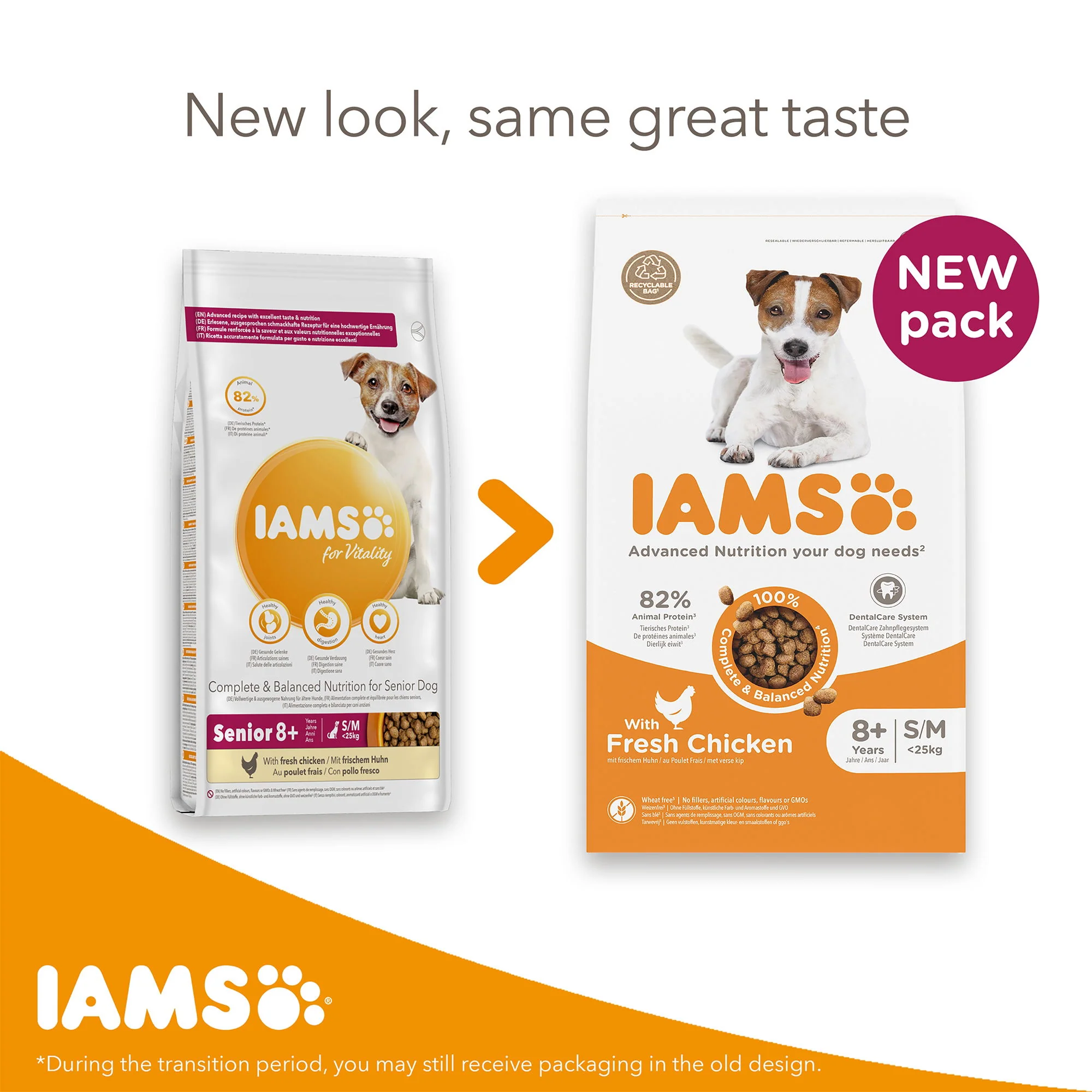 Iams Vitality Snr Sml & Medium Dog With Fresh Chicken 2kg - Image 3