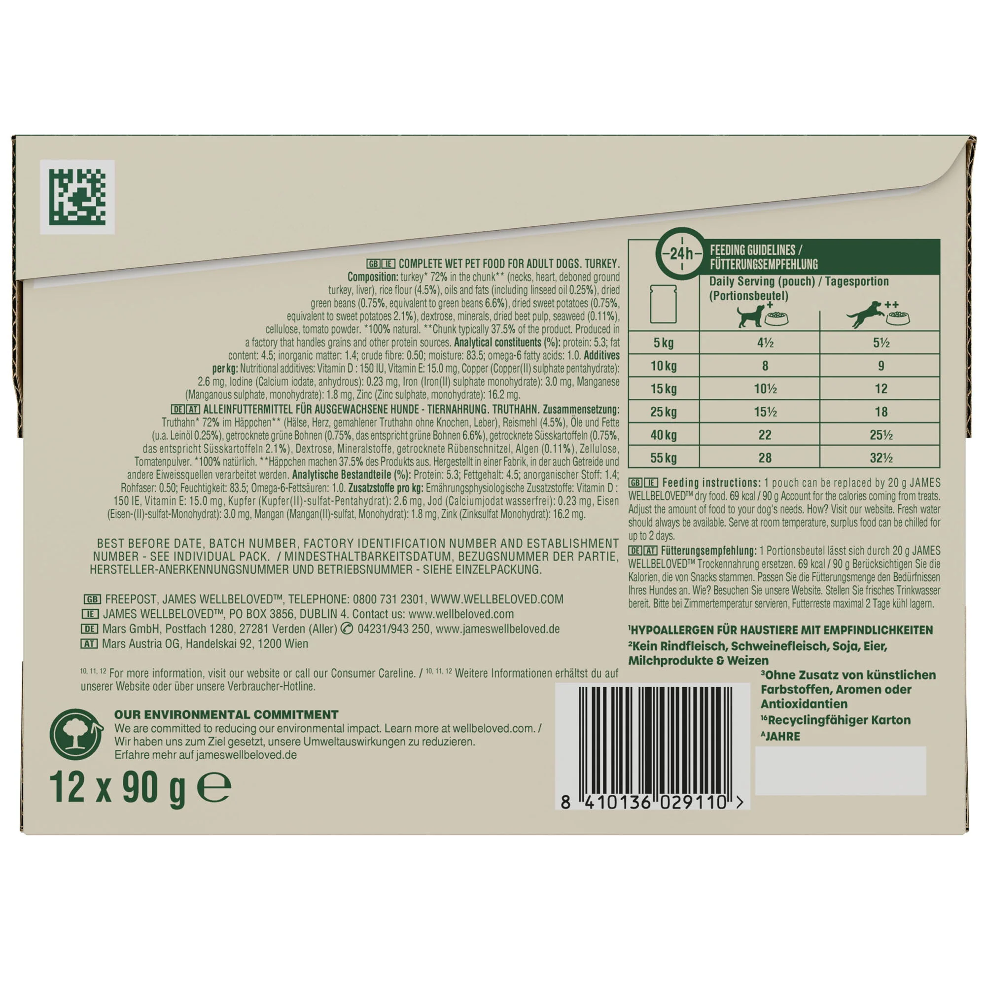 James Wellbeloved Adult Turkey in Gravy Pouch 12 x 90g Multipack - Image 8