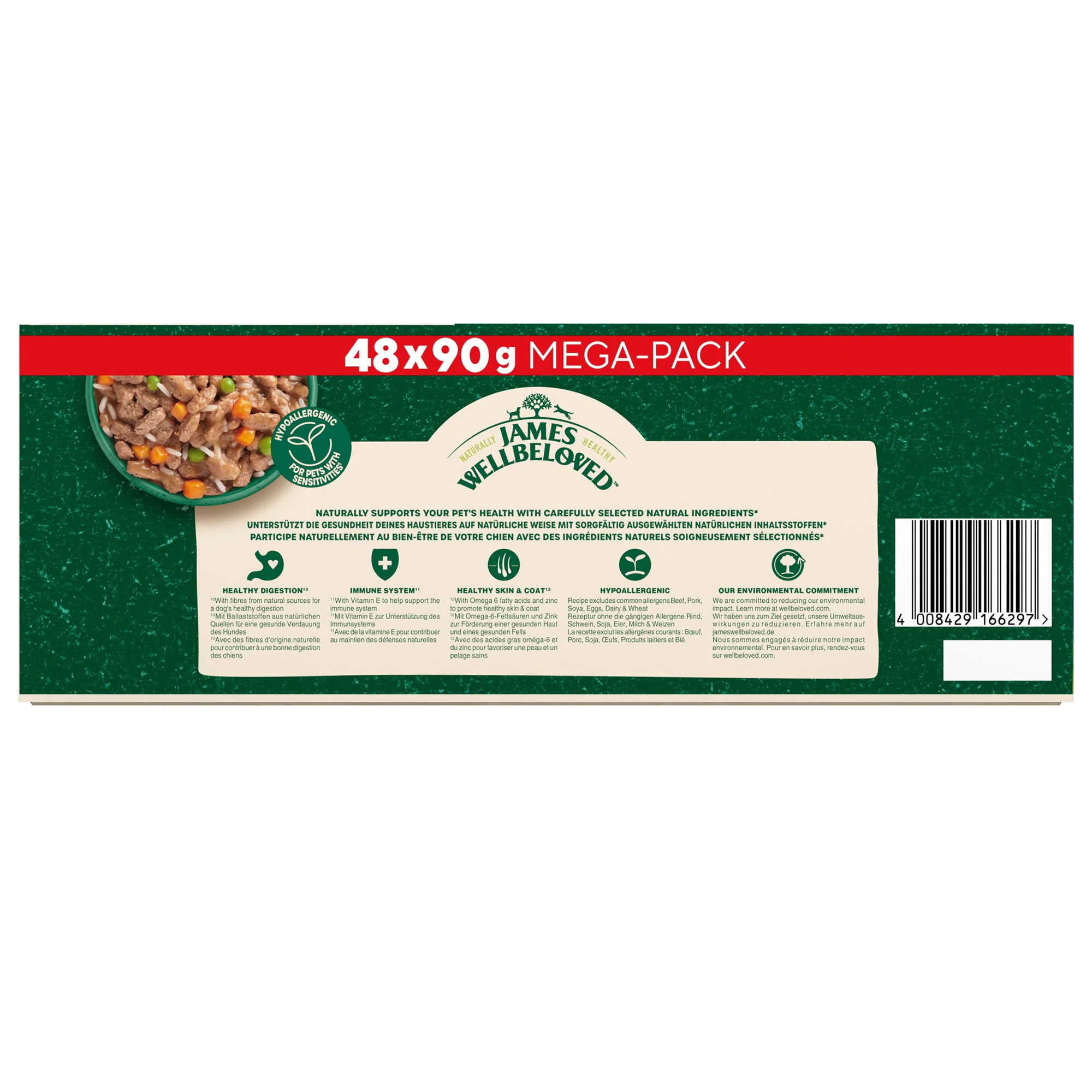 James Wellbeloved Adult Wet Dog Food in Gravy Variety Pack Pouch 48x90g - Image 3
