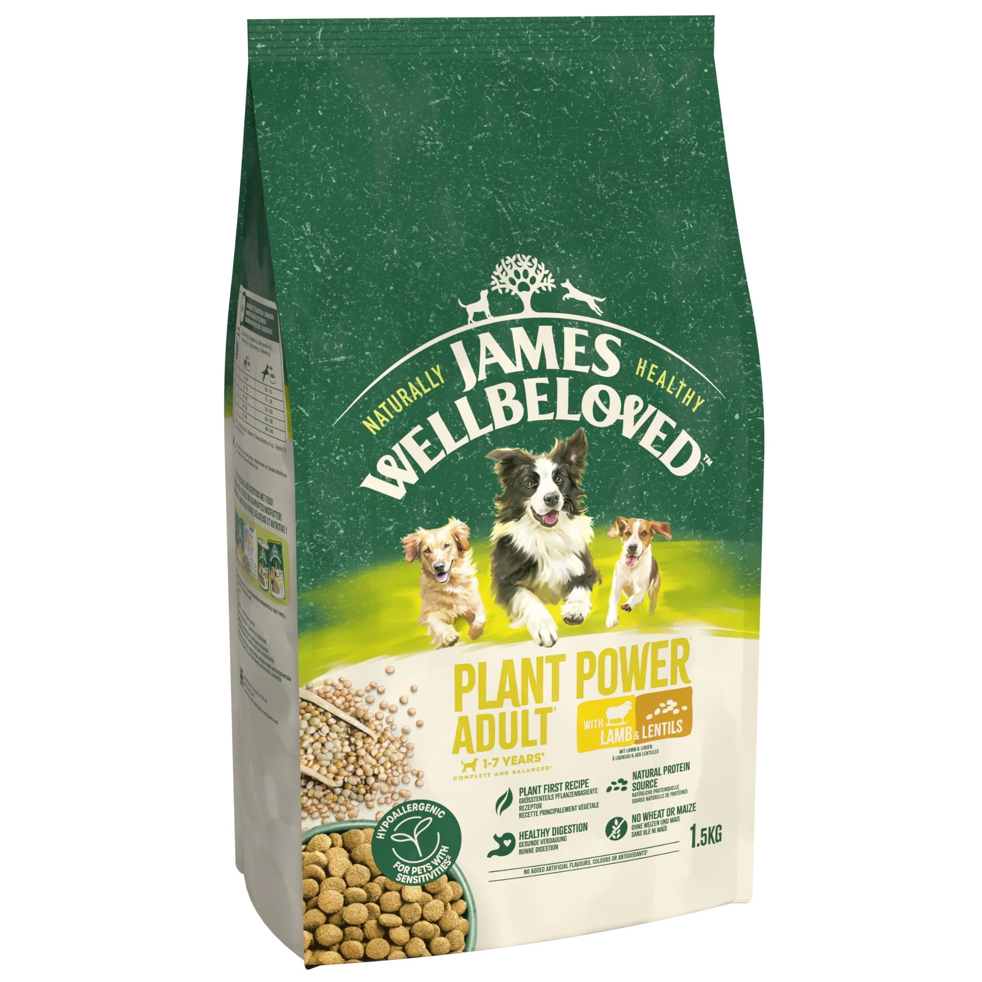 James Wellbeloved Dog Adult Plant power with Lamb 1.5kg