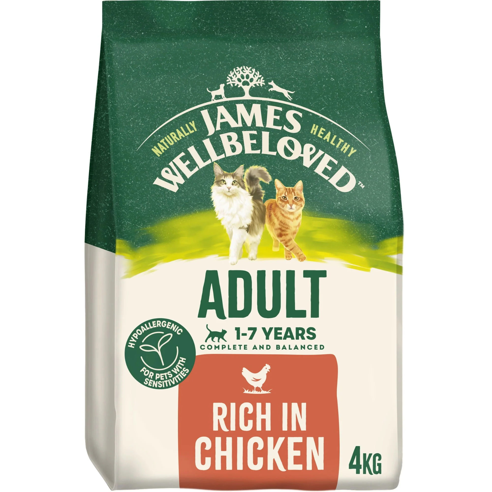James Wellbeloved Dry Cat Adult Chicken & Rice 4kg - Image 2