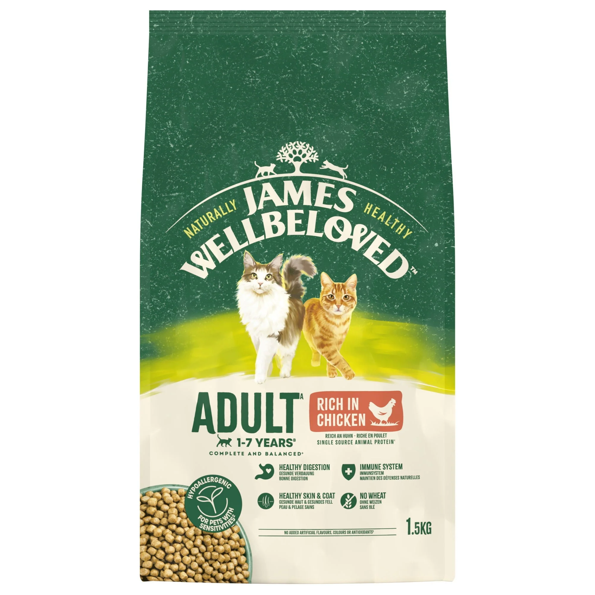 James Wellbeloved Dry Cat Adult Chicken 1.5kg - Image 2