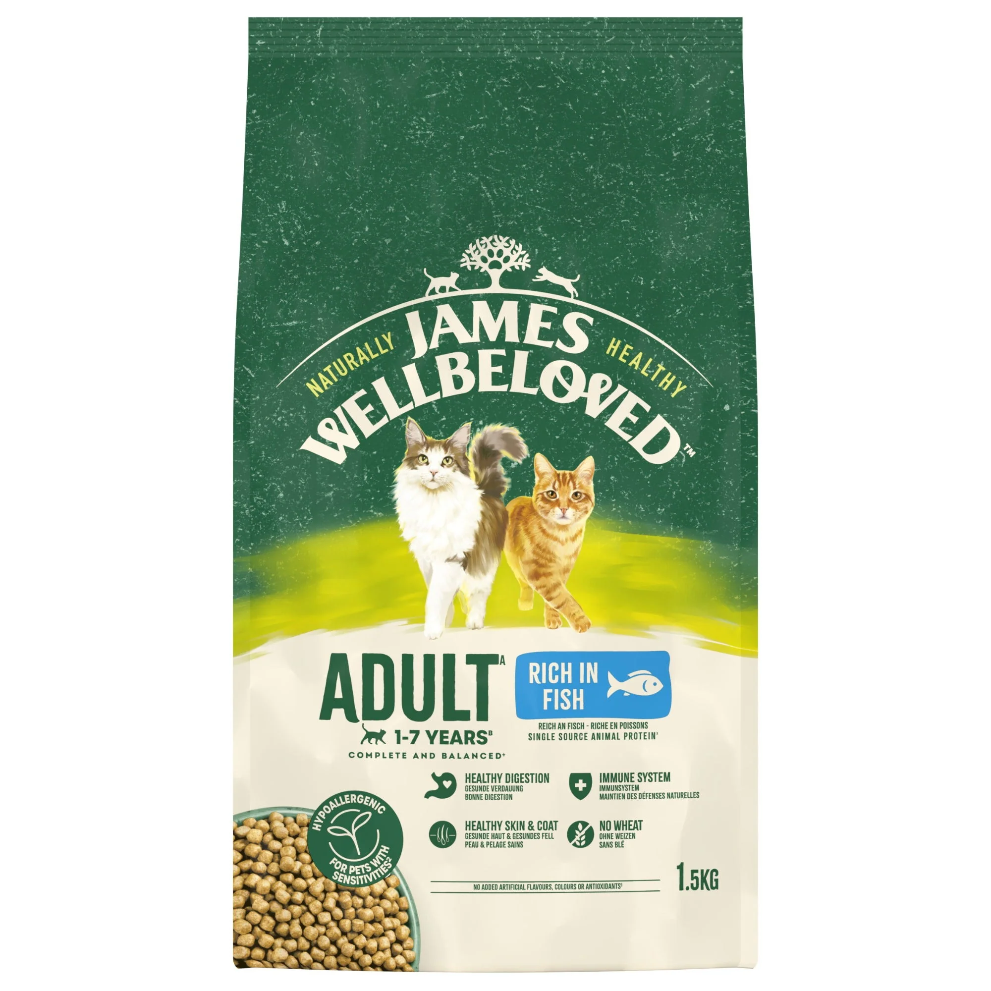 James Wellbeloved Dry Cat Adult Fish 1.5kg - Image 2