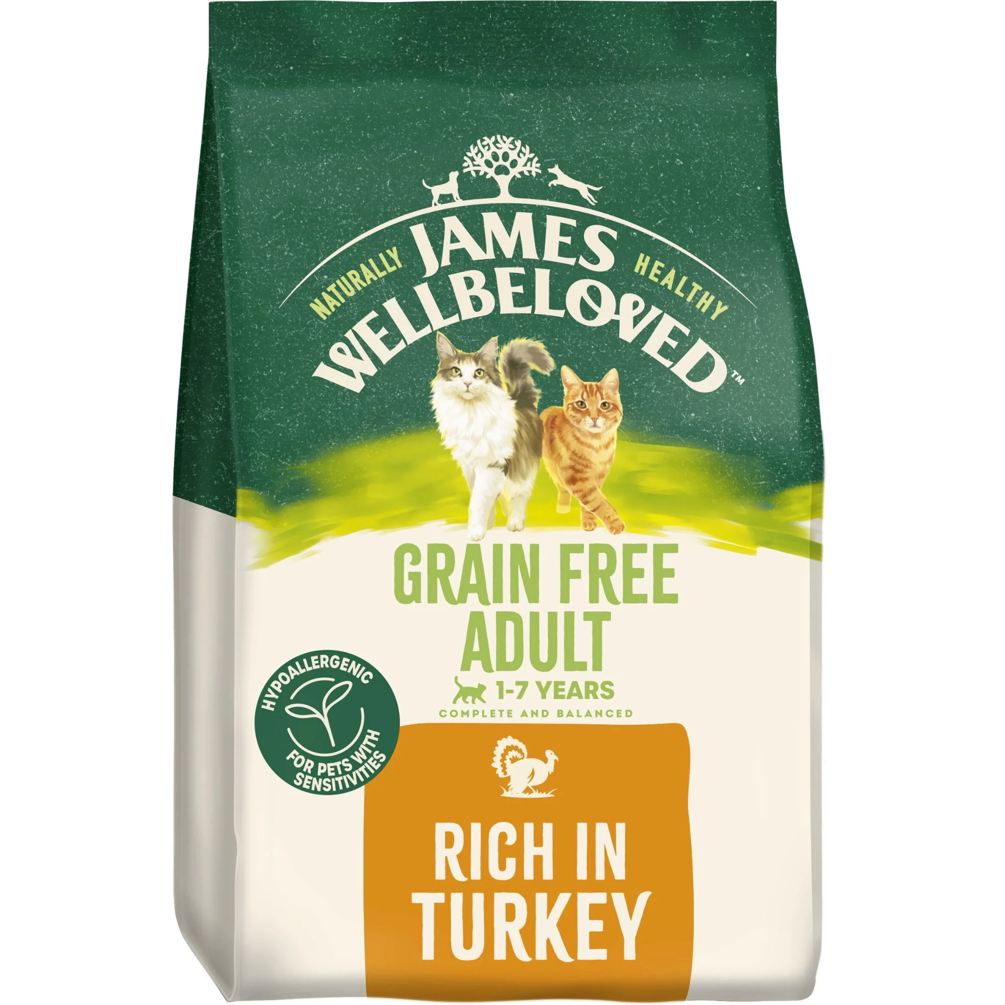 James Wellbeloved Dry Cat Adult Grain Free Turkey 10kg - Image 2