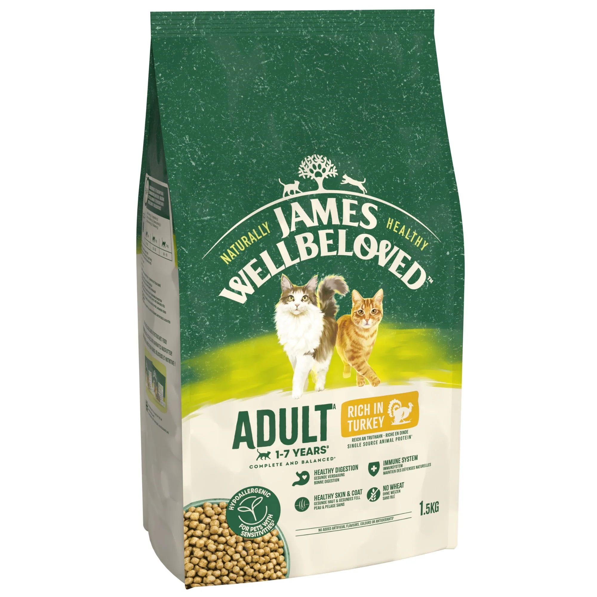 James Wellbeloved Dry Cat Adult Turkey 1.5kg
