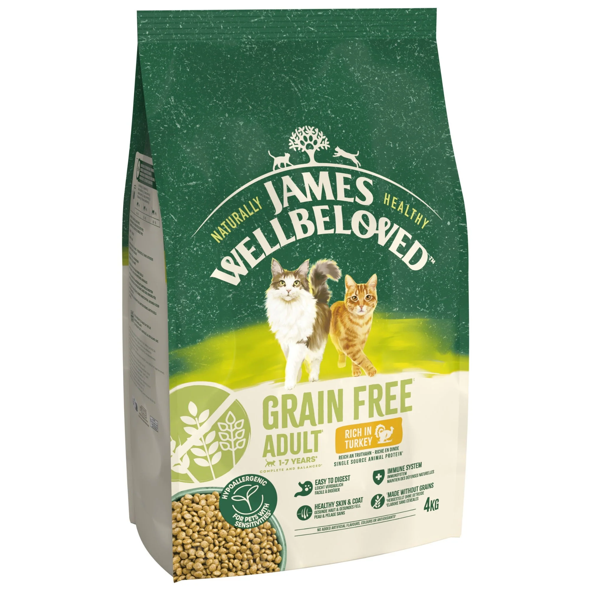 James Wellbeloved Dry Cat Grain Free Adult Turkey 4kg