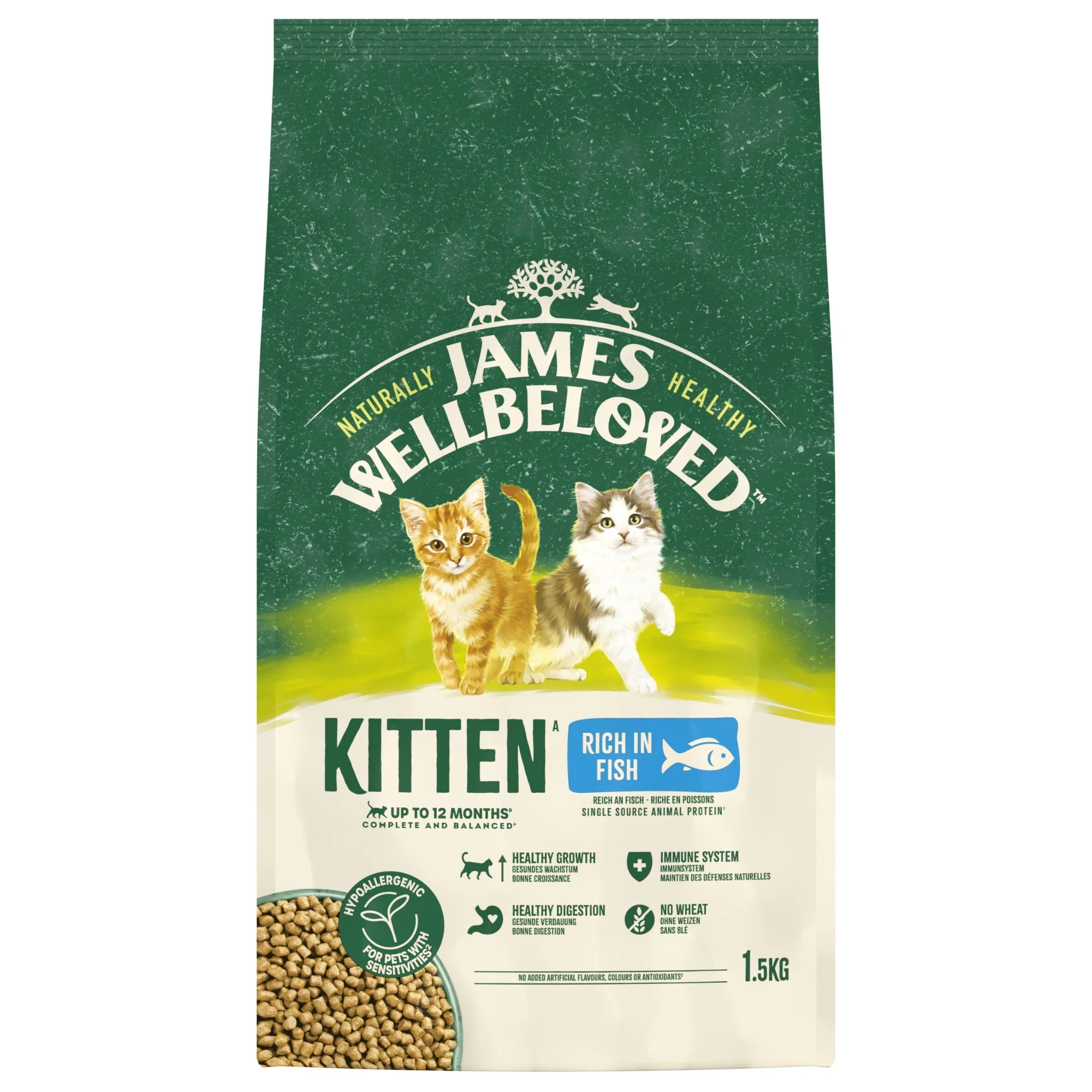 James Wellbeloved Dry Cat Kitten Fish 1.5kg - Image 2