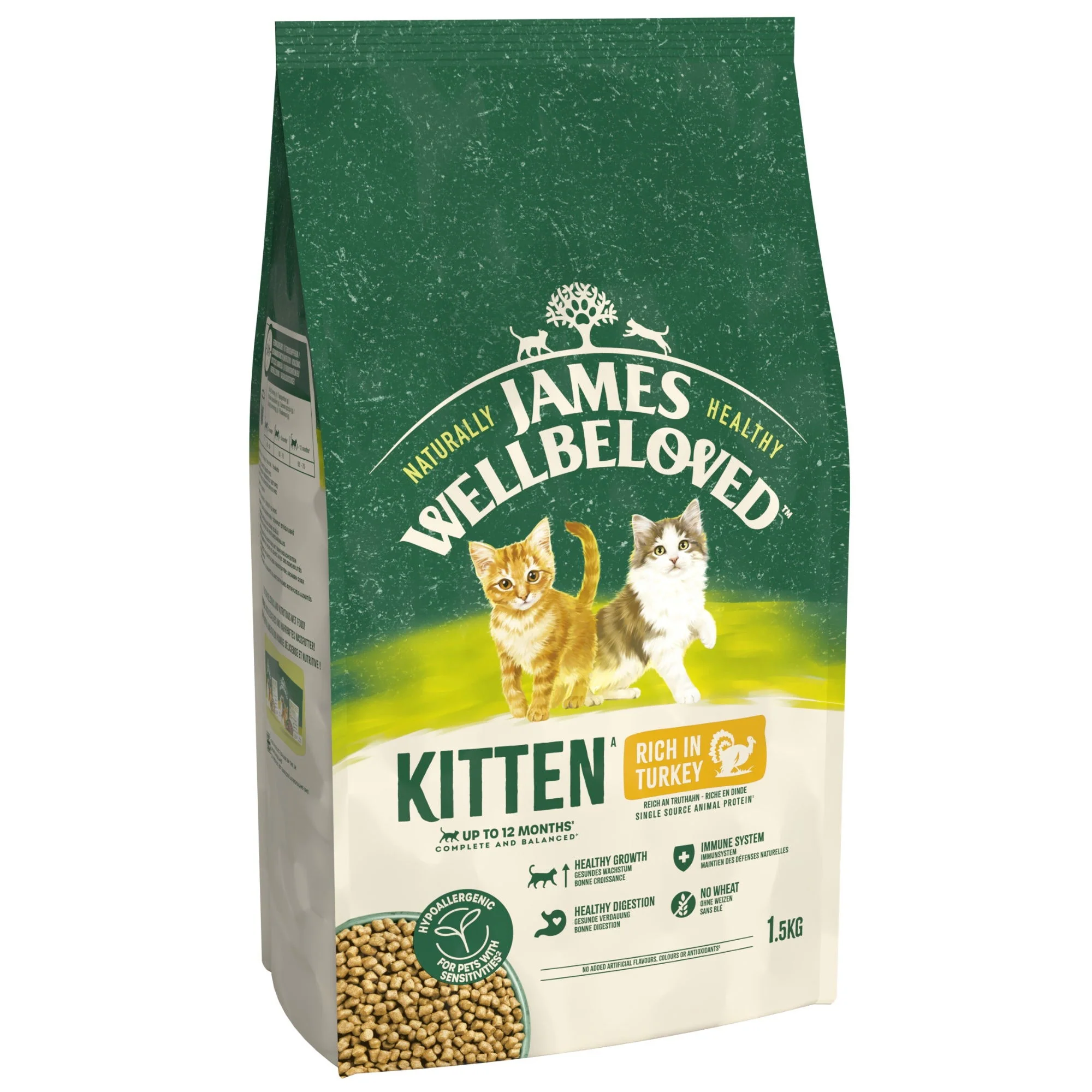James Wellbeloved Dry Cat Kitten Turkey 1.5kg
