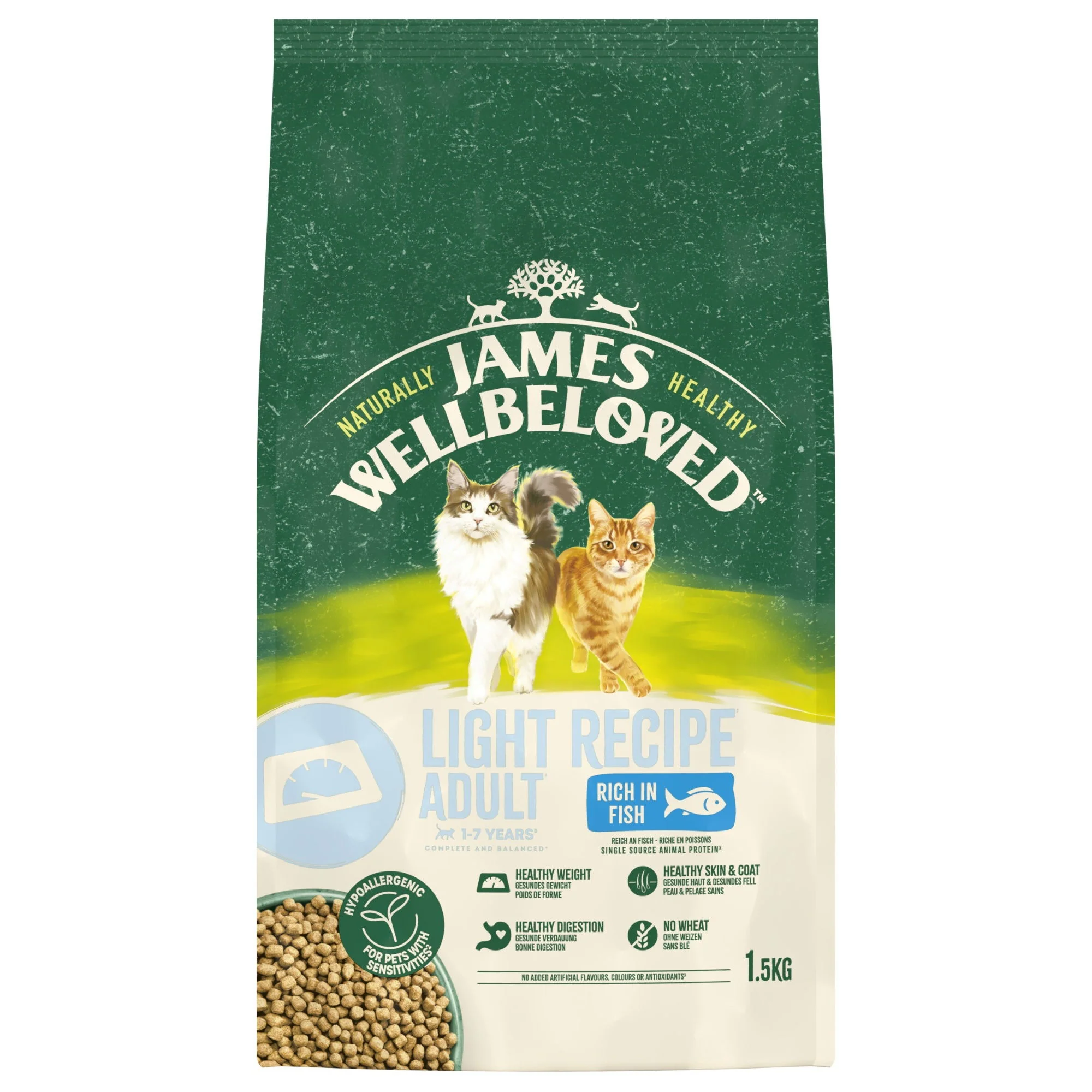 James Wellbeloved Dry Cat Light Adult Fish 1.5kg - Image 2