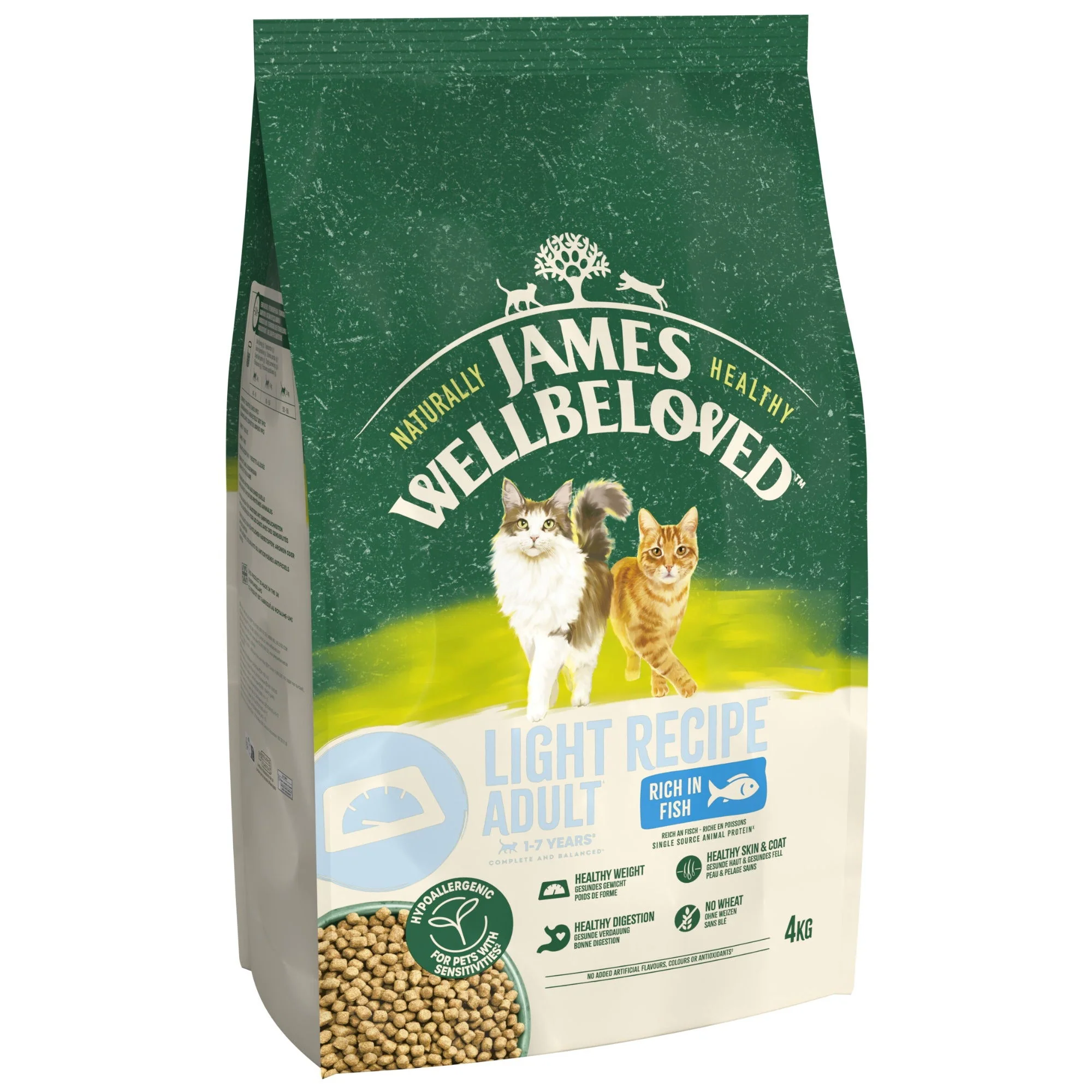 James Wellbeloved Dry Cat Light Adult Fish 4kg