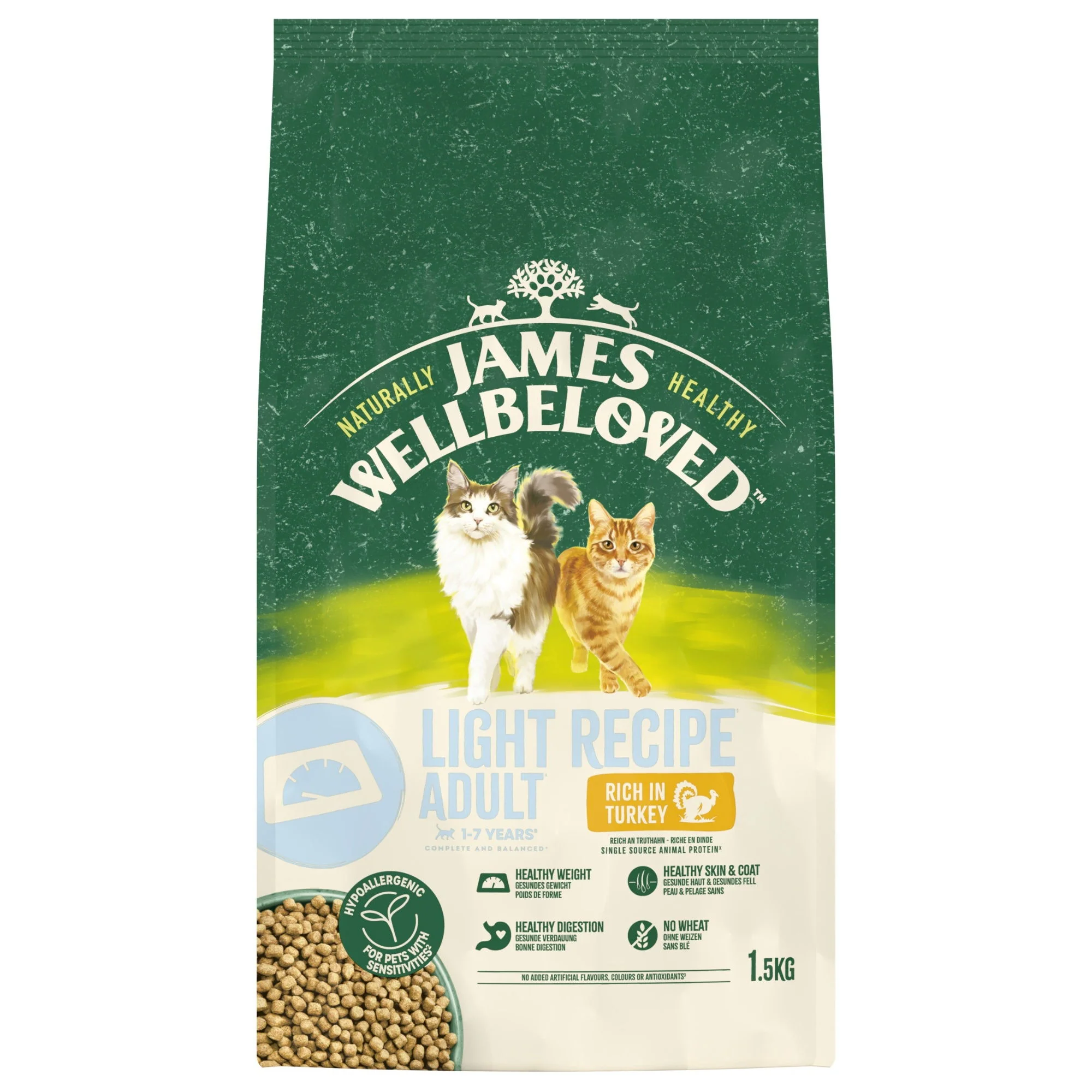 James Wellbeloved Dry Cat Light Adult Turkey 1.5kg - Image 2