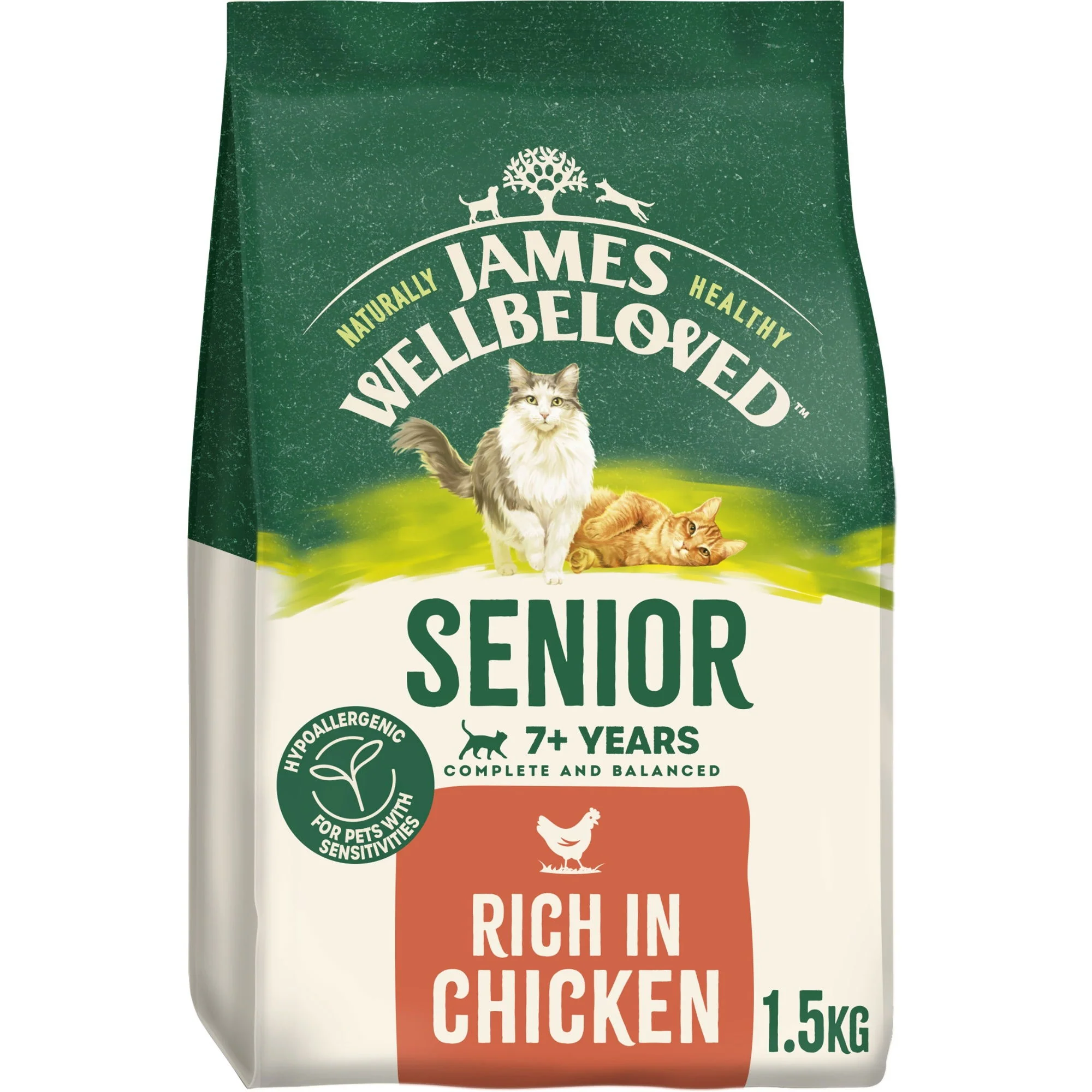 James Wellbeloved Dry Cat Senior Chicken 1.5kg - Image 2