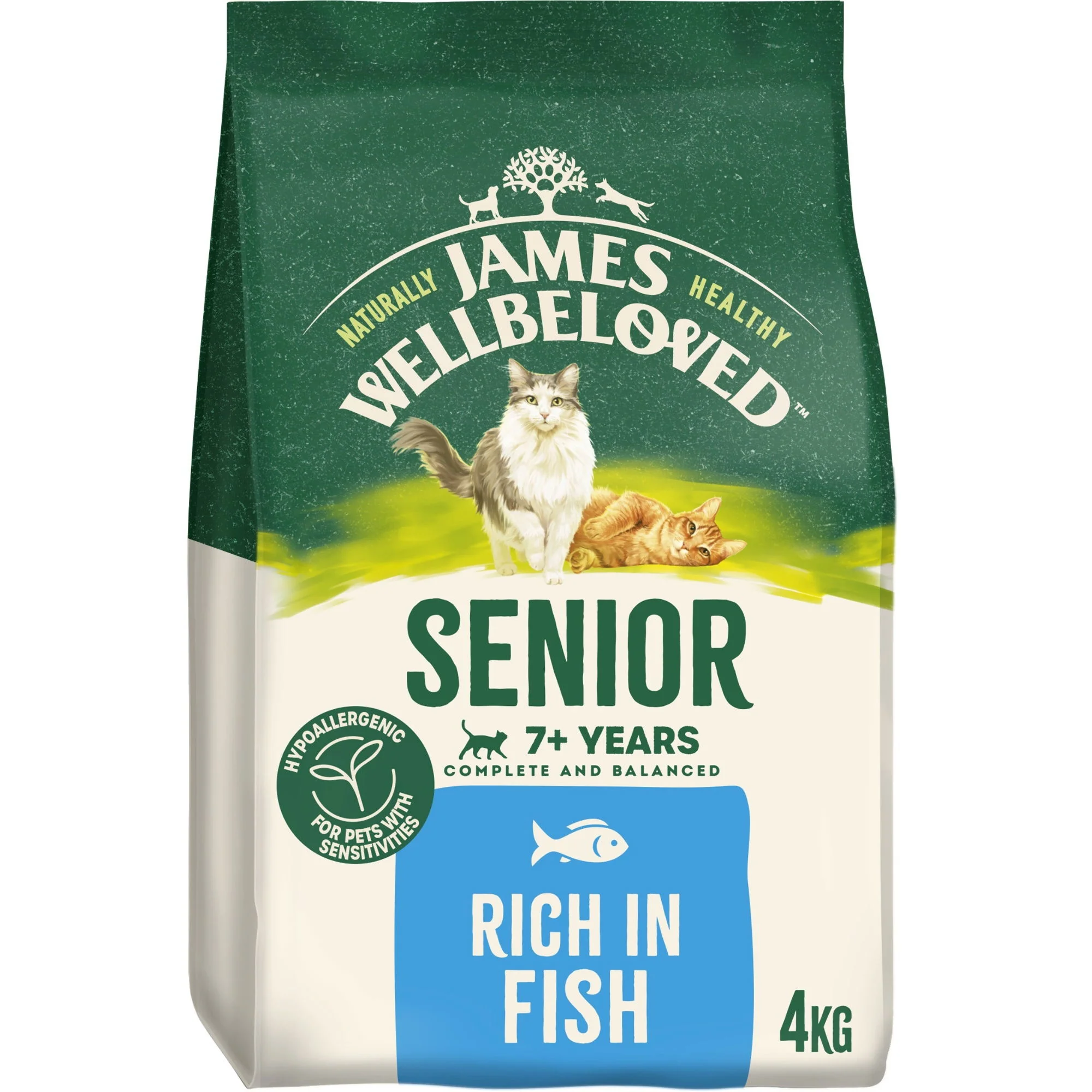 James Wellbeloved Dry Cat Senior Fish 4kg - Image 2