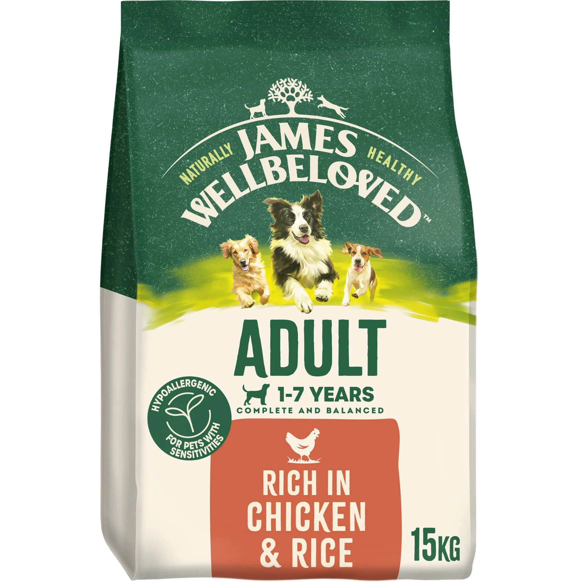 James Wellbeloved Dry Dog Adult Chicken & Rice 15kg - Image 2