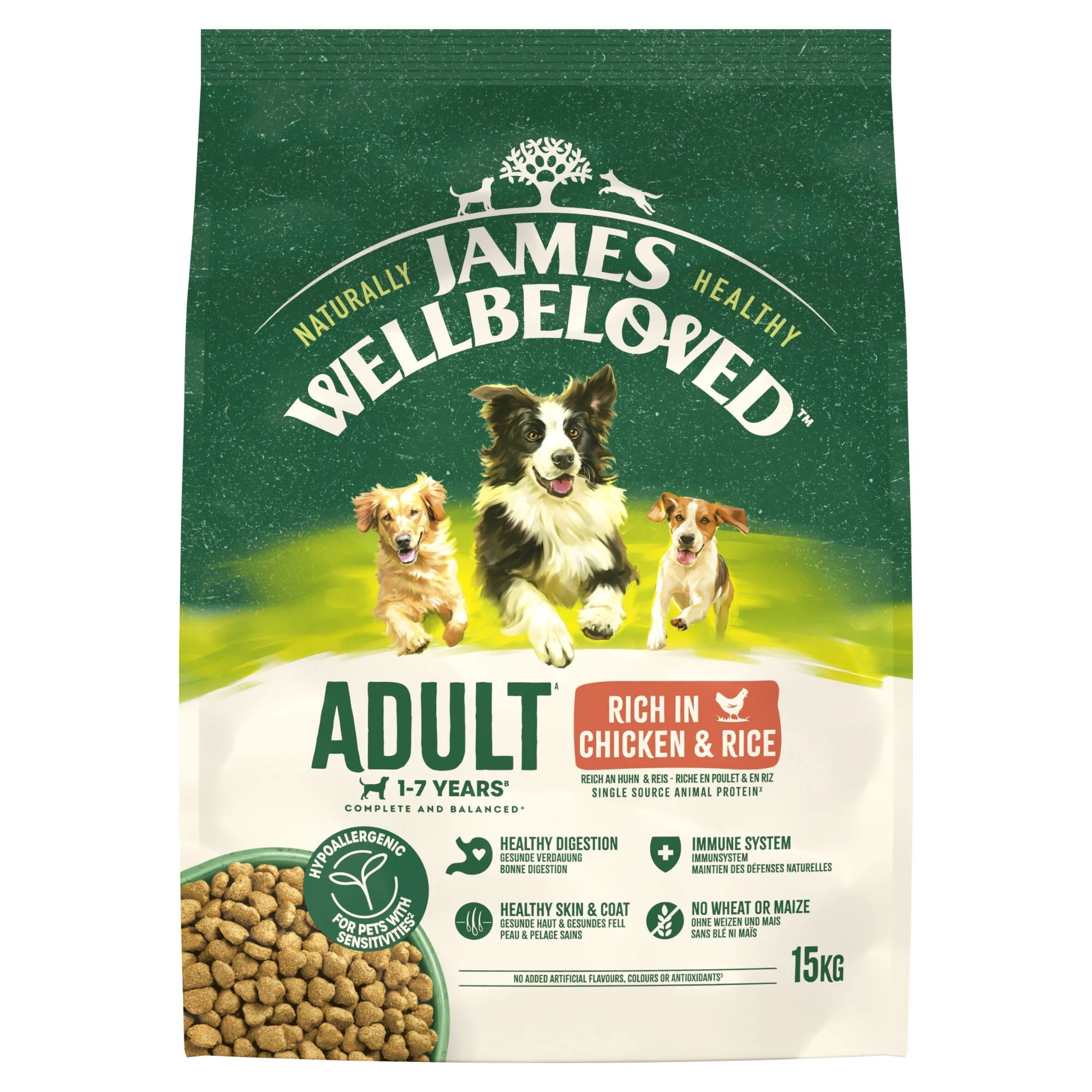 James Wellbeloved Dry Dog Adult Chicken & Rice 15kg - Image 4