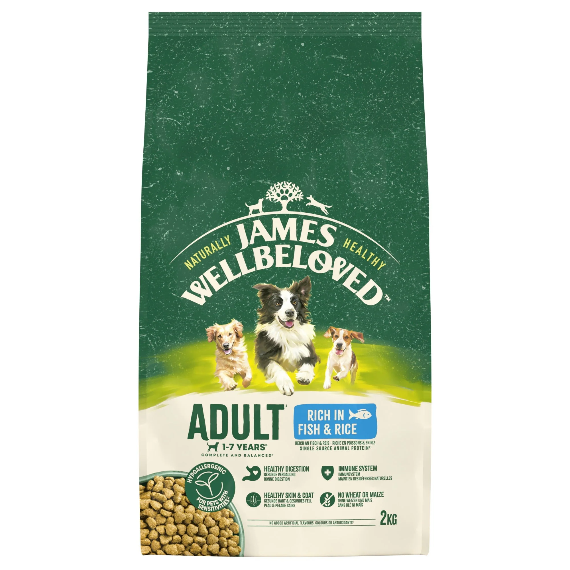 James Wellbeloved Dry Dog Adult Fish & Rice 2kg - Image 2