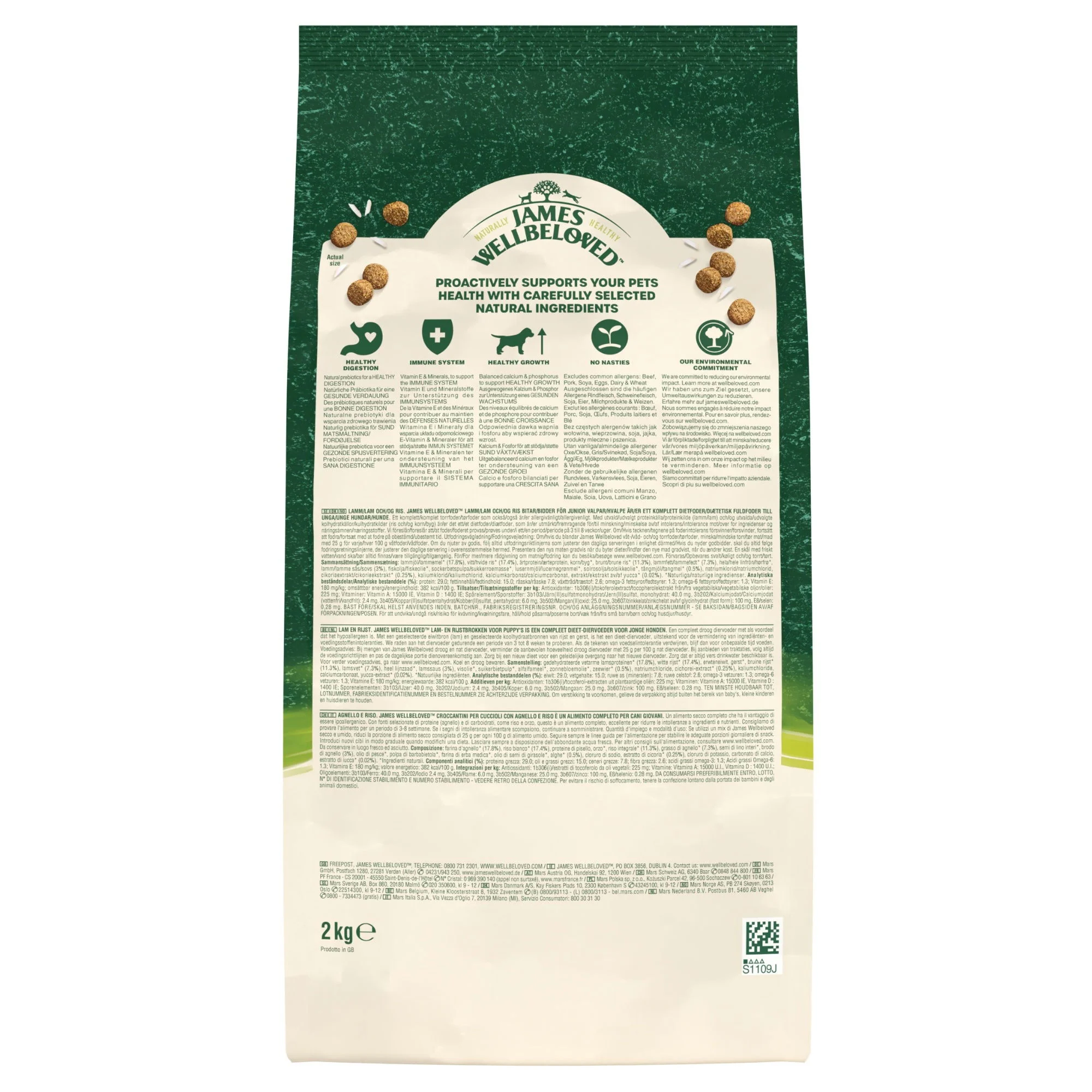 James Wellbeloved Dry Dog Adult Lamb & Rice 2kg - Image 5