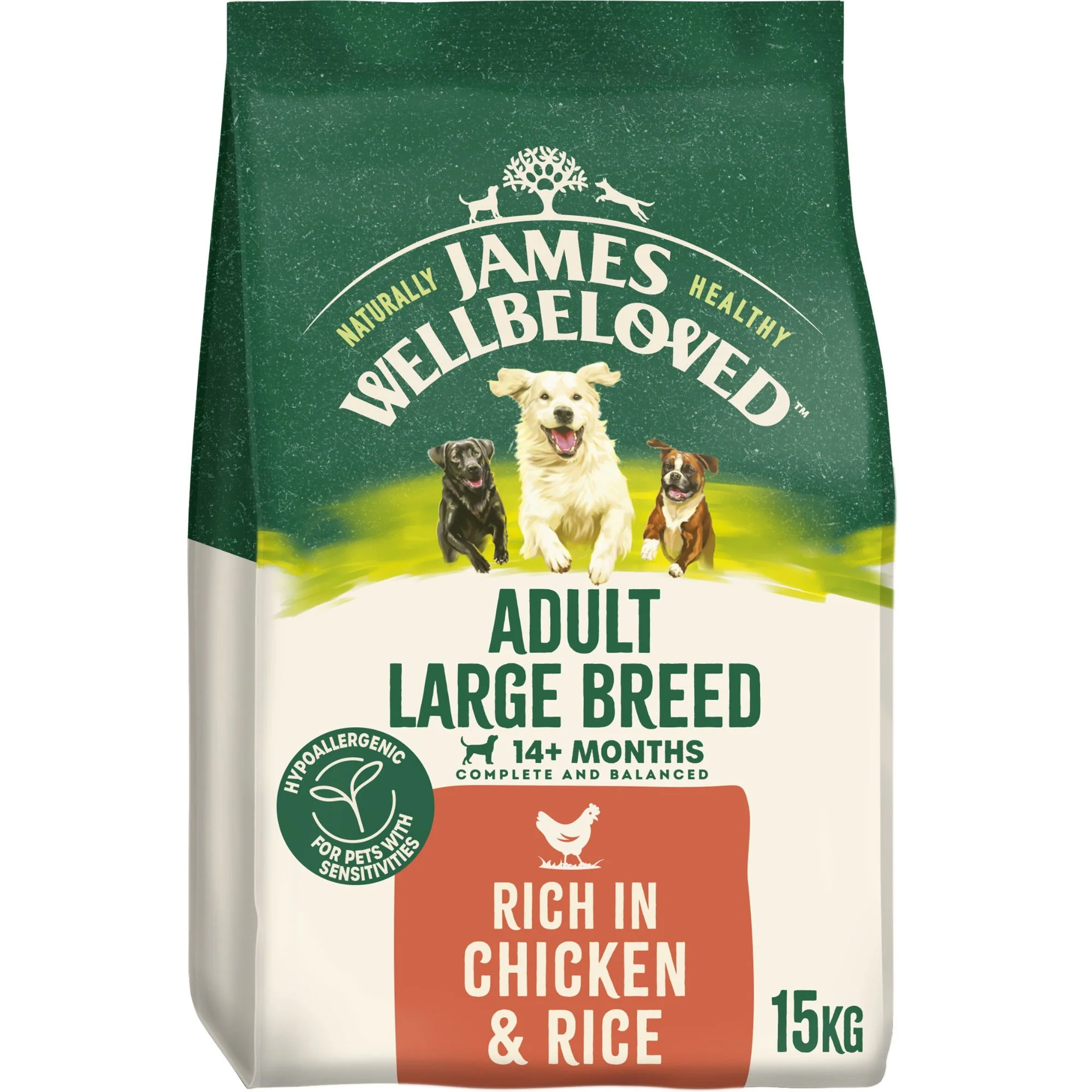 James Wellbeloved Dry Dog Adult LargeBreed Chicken & Rice 15kg - Image 2