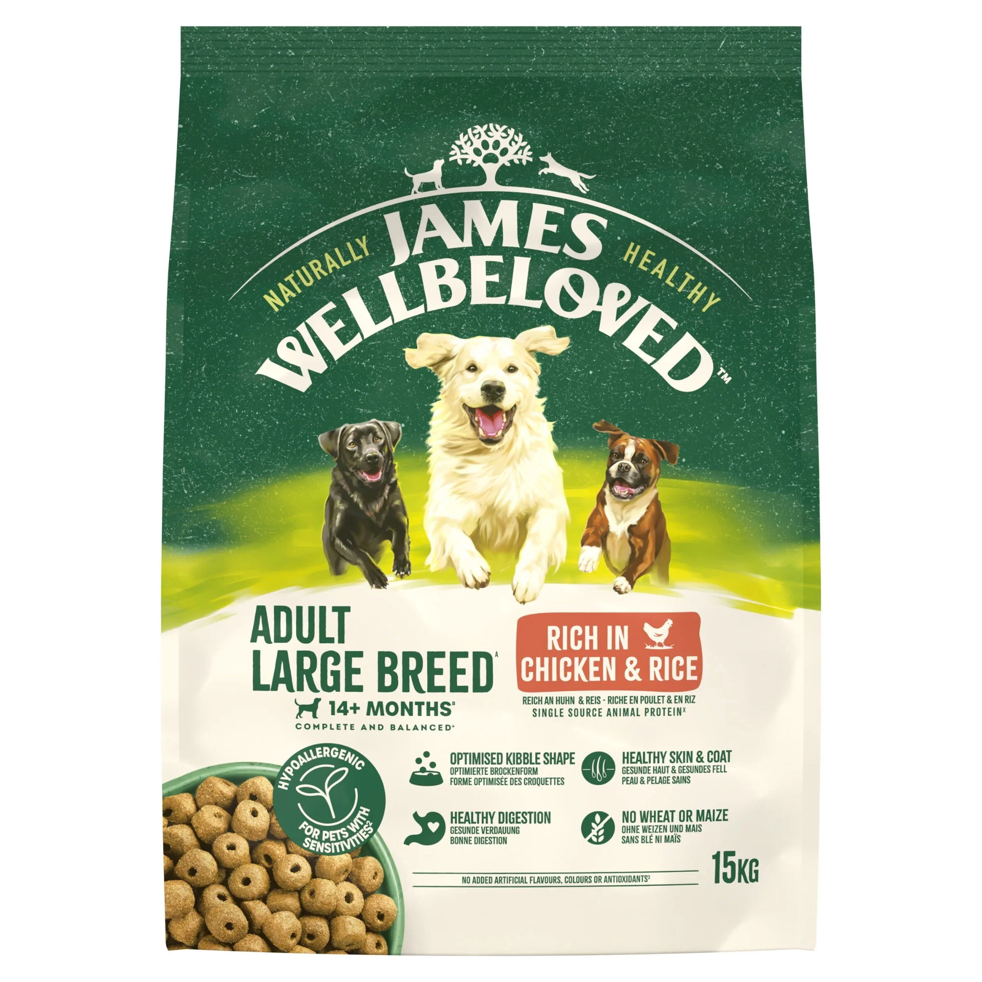 James Wellbeloved Dry Dog Adult LargeBreed Chicken & Rice 15kg - Image 4