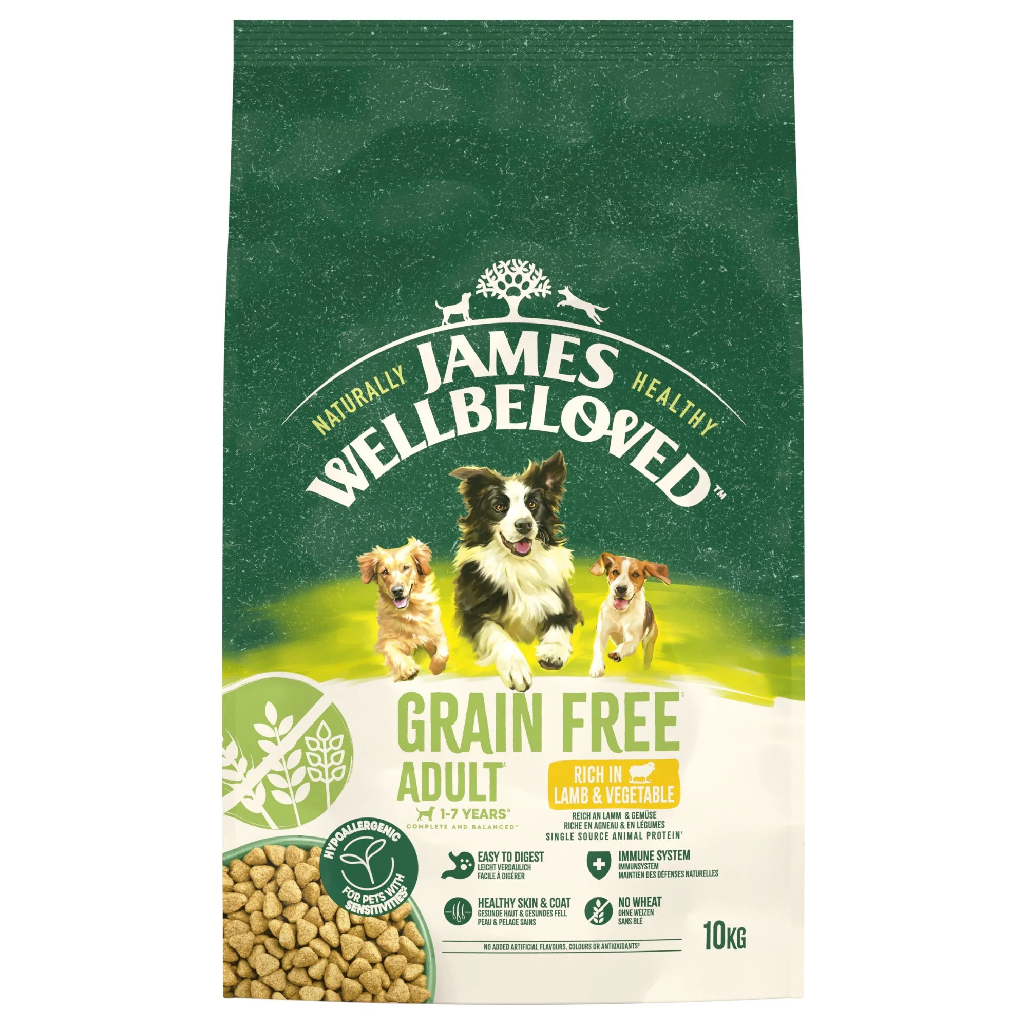 James Wellbeloved Dry Dog Grain Free Adult Lamb & Veg 10kg - Image 2