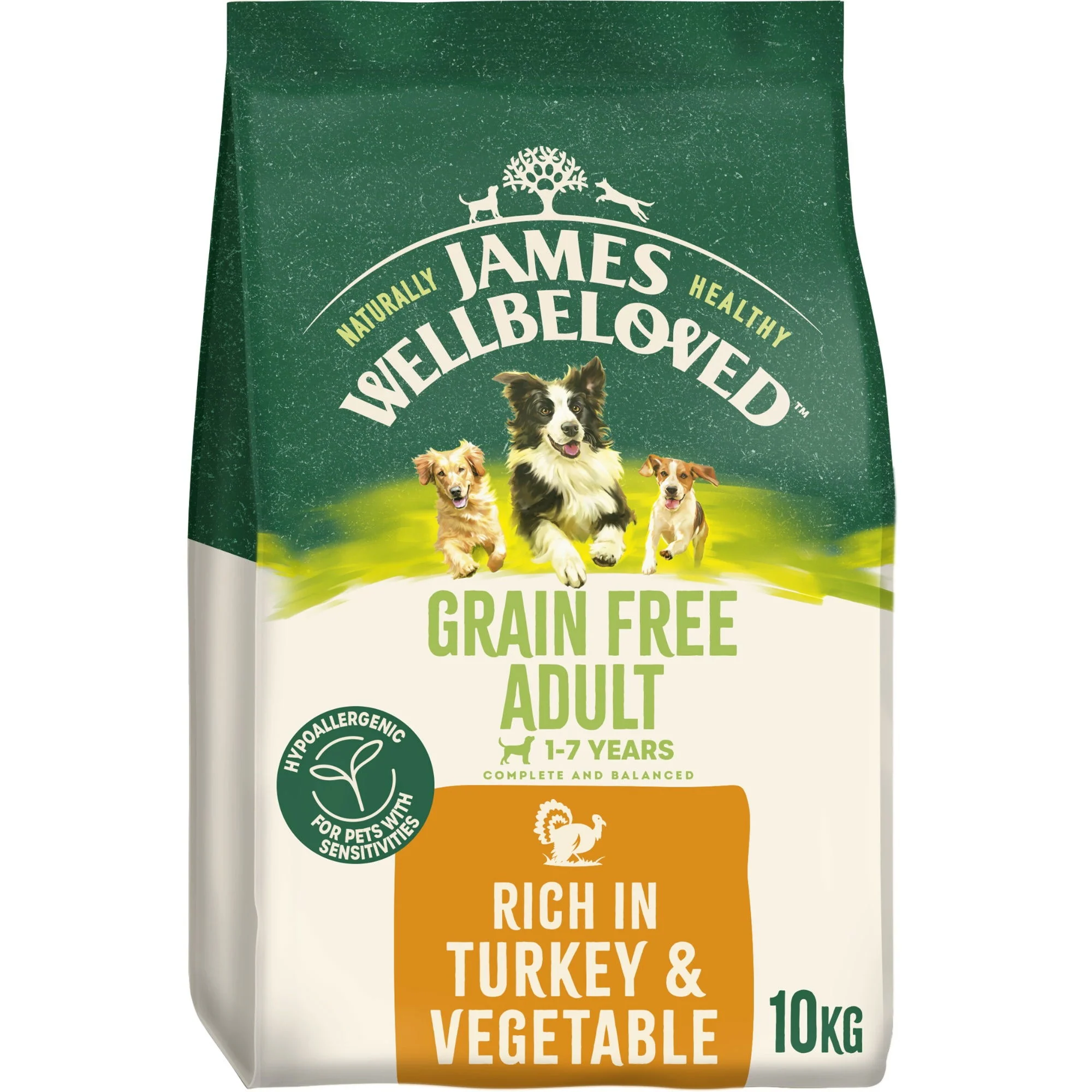 James Wellbeloved Dry Dog Grain Free Adult Turkey & Veg 10kg - Image 2
