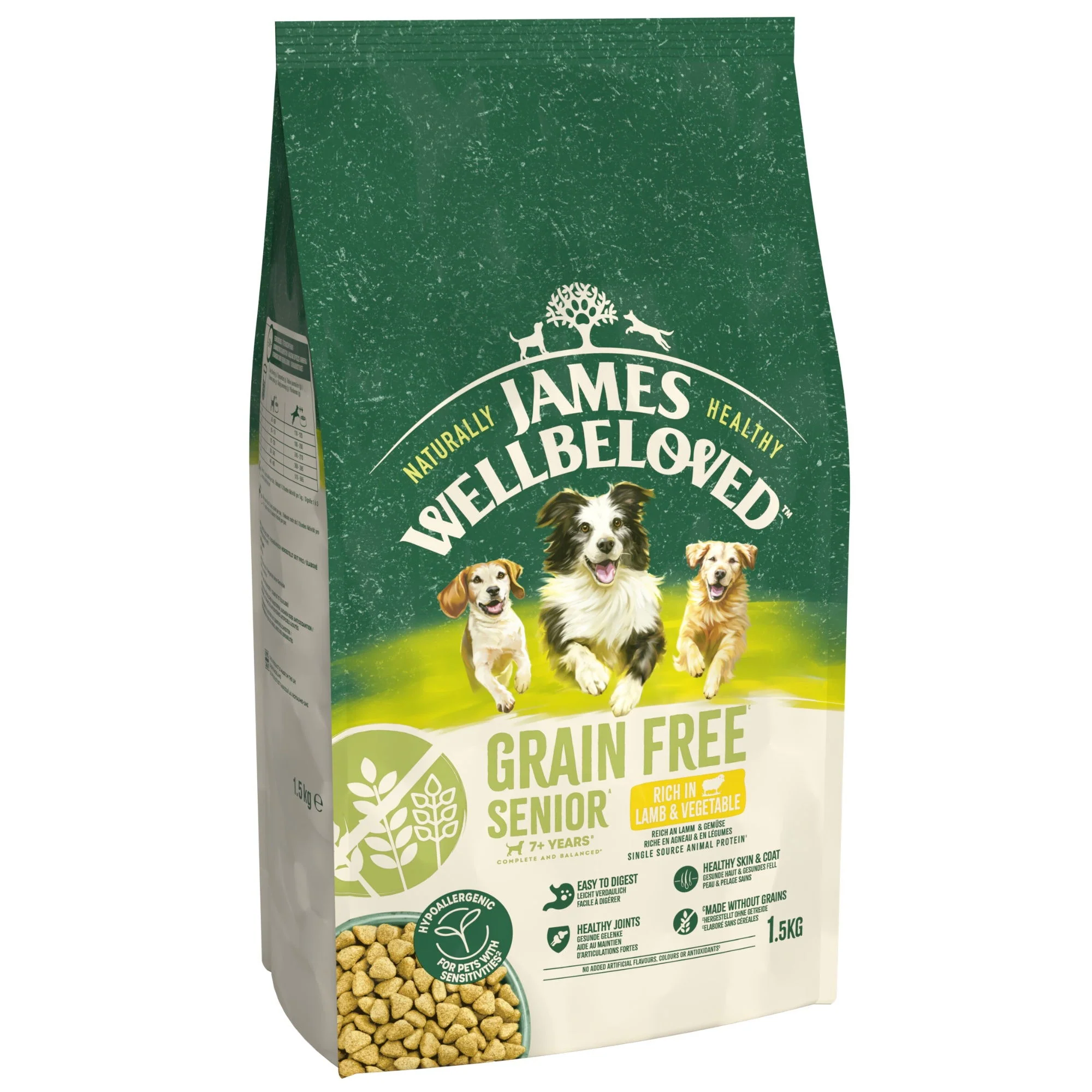 James Wellbeloved Dry Dog Grain Free Senior Lamb & Veg 1.5kg