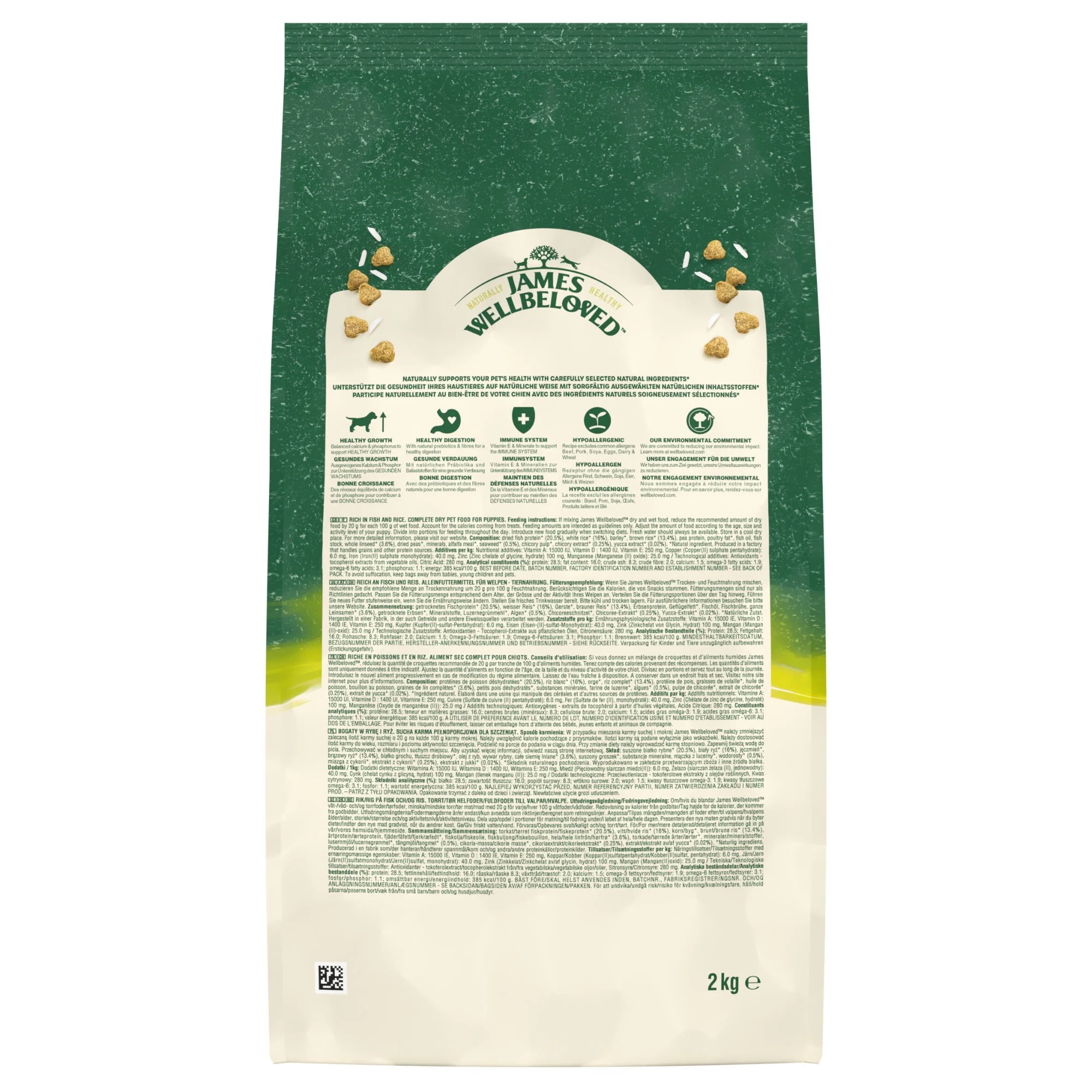 James Wellbeloved Dry Dog Puppy Fish & Rice 2kg - Image 5