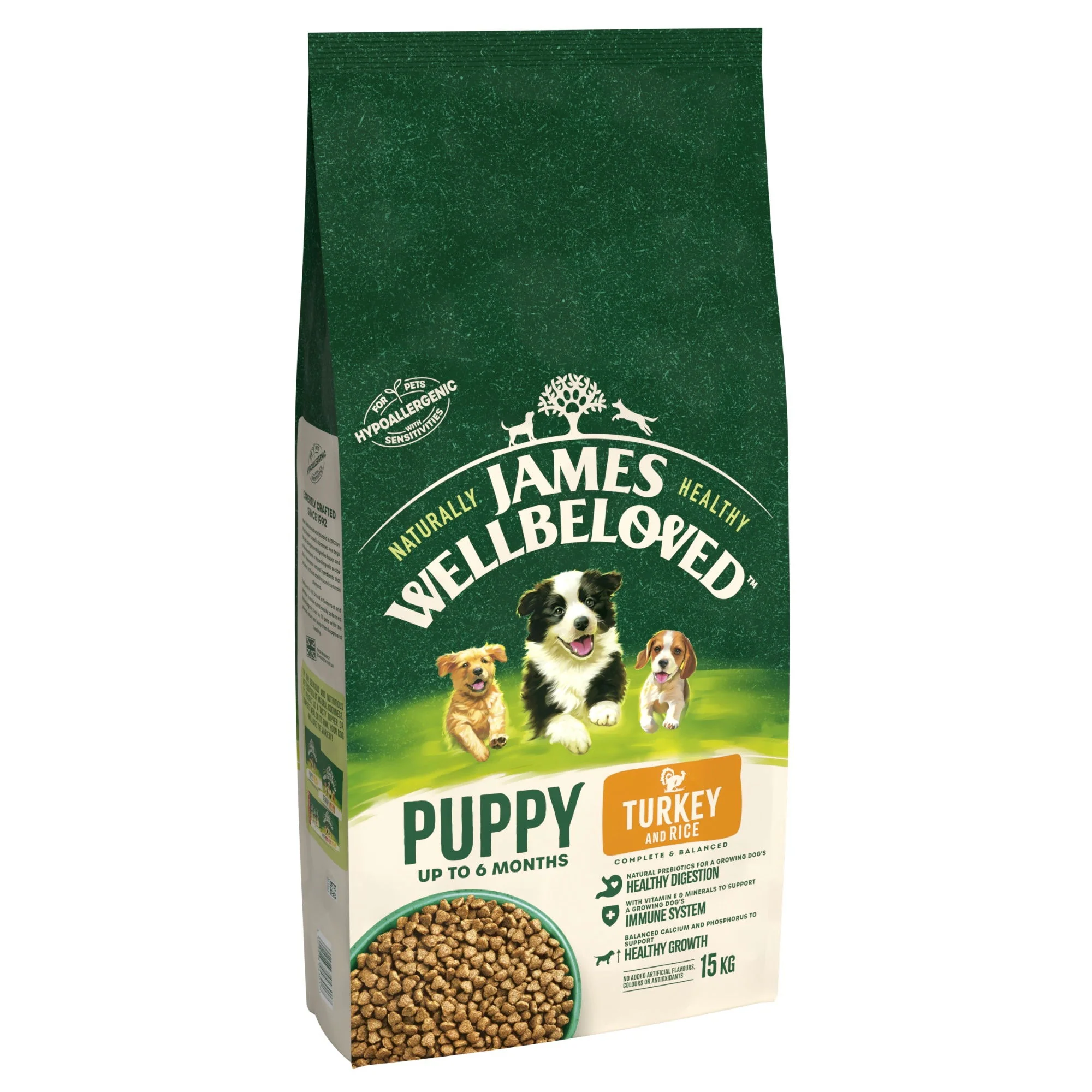 James Wellbeloved Dry Dog Puppy Lamb & Rice 15kg