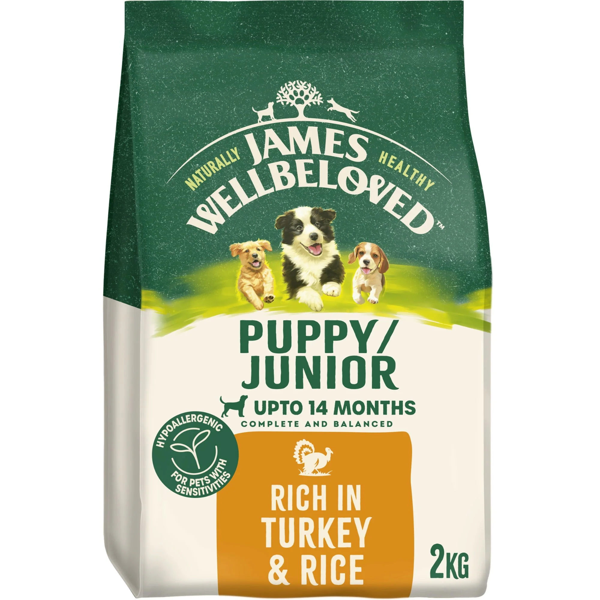 James Wellbeloved Dry Dog Puppy Turkey & Rice 2kg - Image 2