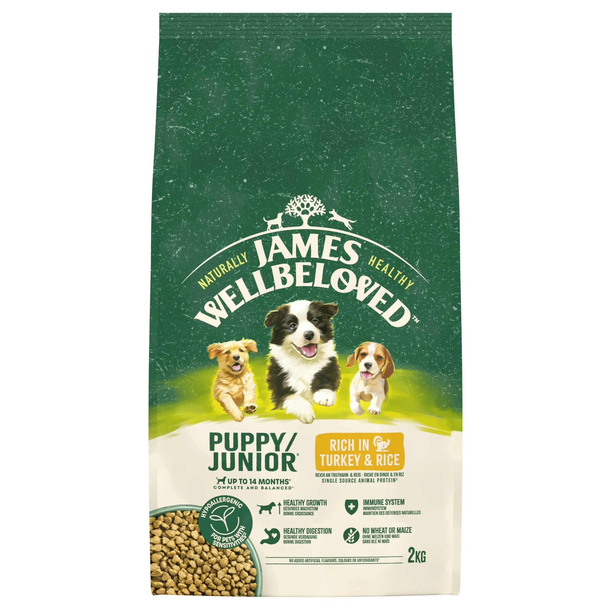 James Wellbeloved Dry Dog Puppy Turkey & Rice 2kg - Image 4