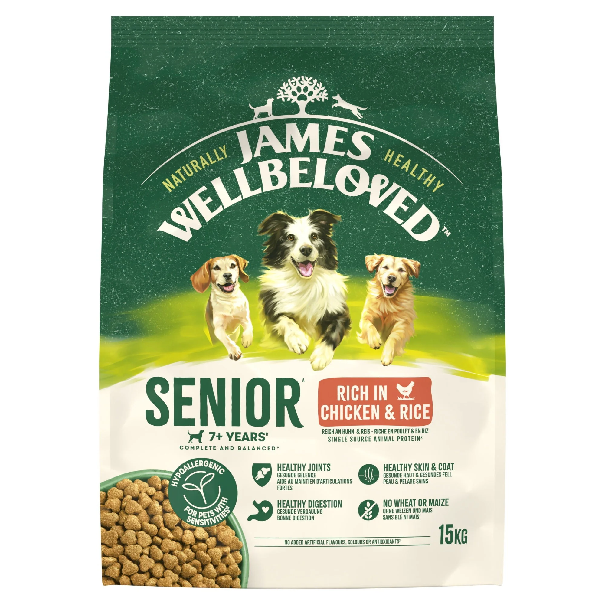 James Wellbeloved Dry Dog Senior Chicken & Rice 15kg - Image 2