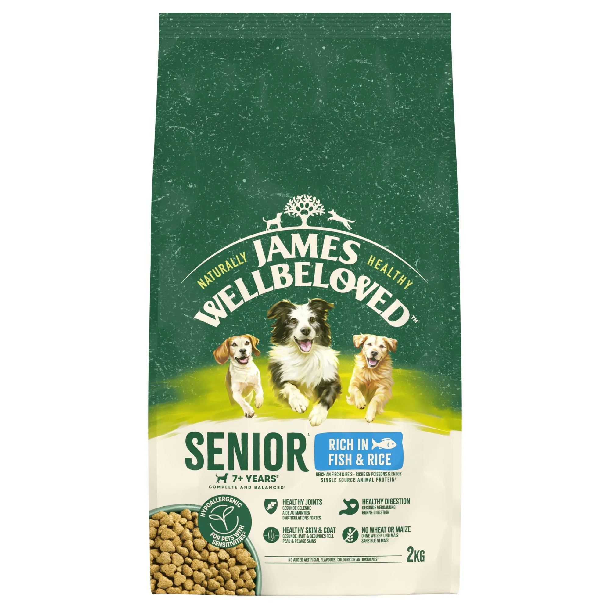 James Wellbeloved Dry Dog Senior Fish & Rice 2kg - Image 2