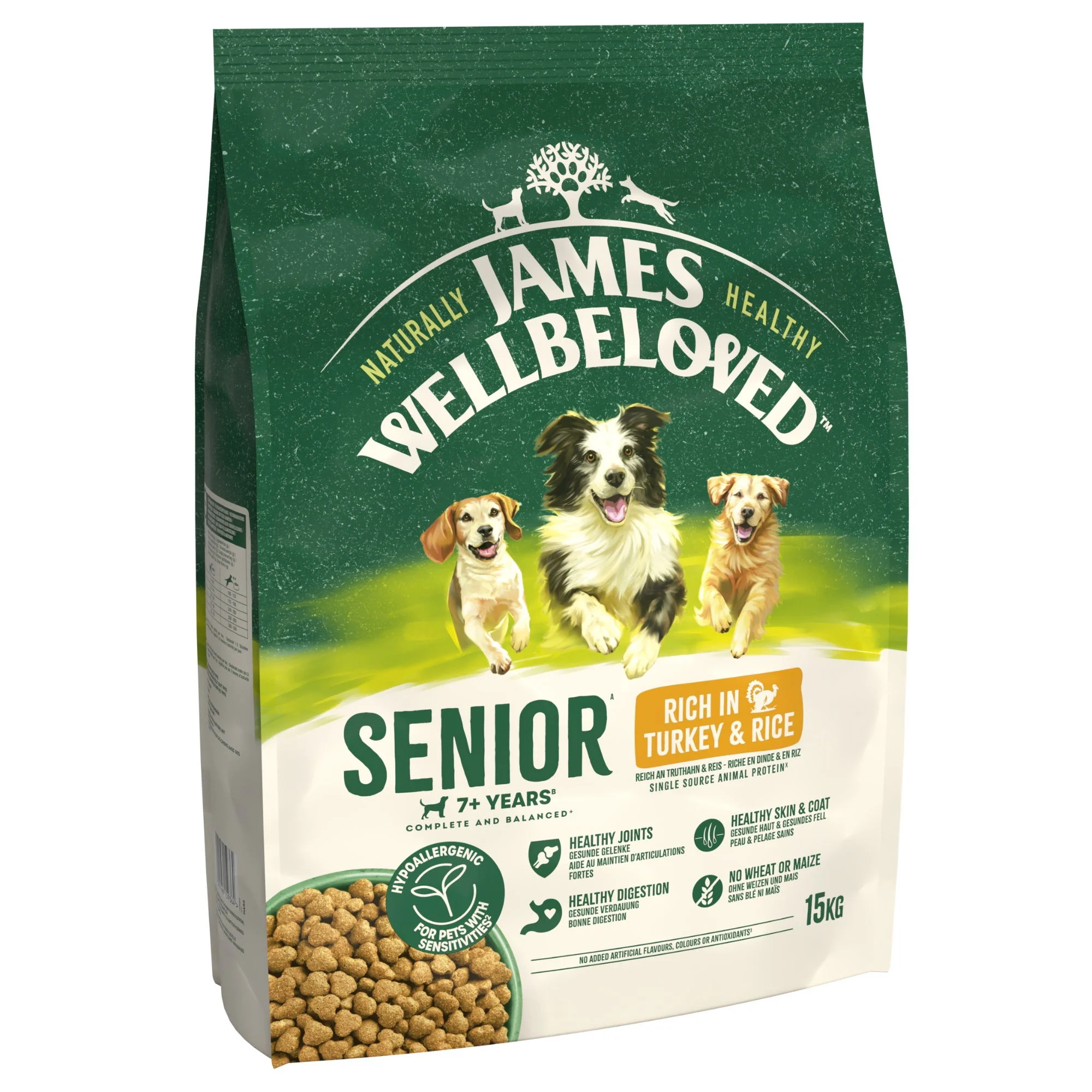 James Wellbeloved Dry Dog Senior Turkey & Rice 15kg