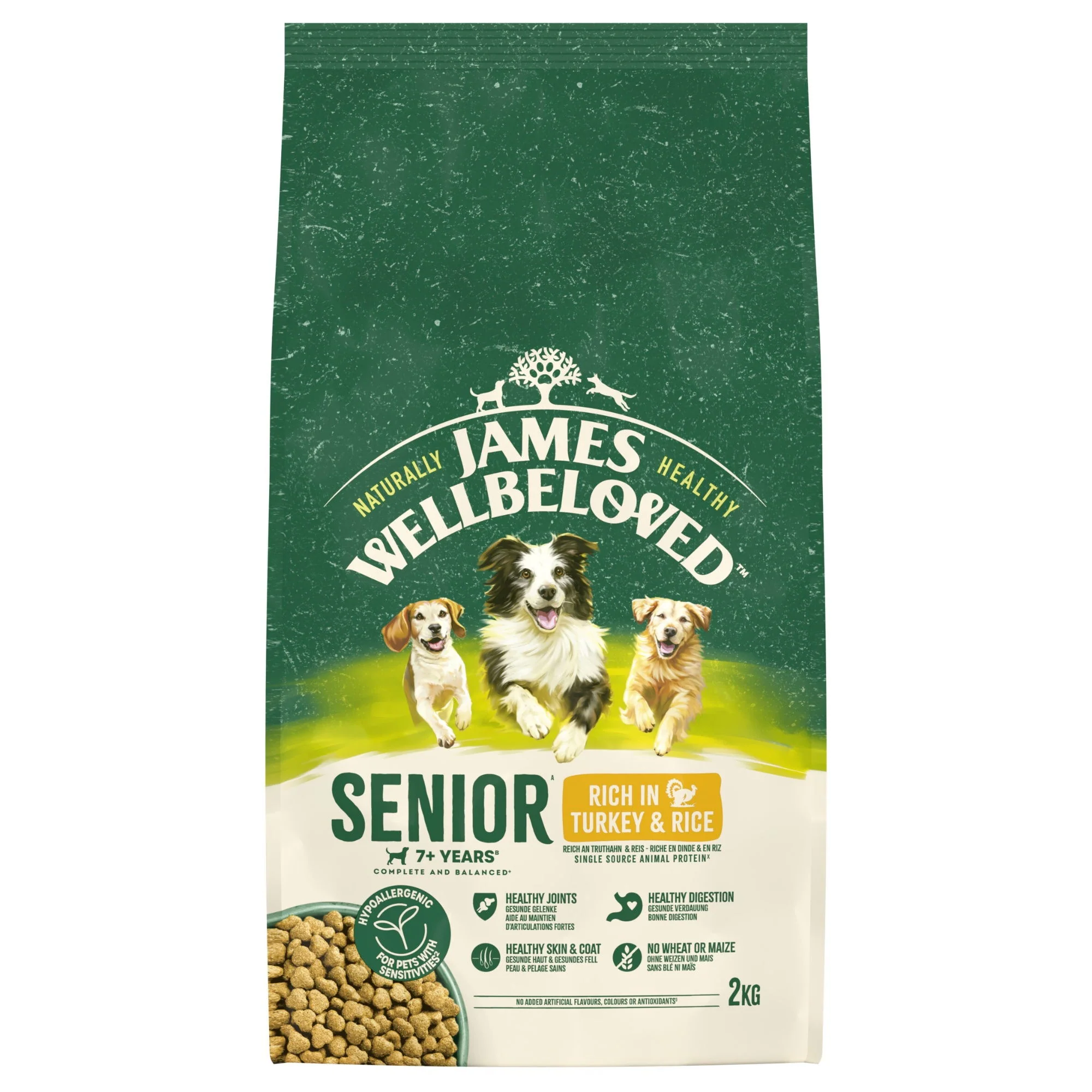 James Wellbeloved Dry Dog Senior Turkey & Rice 2kg - Image 2