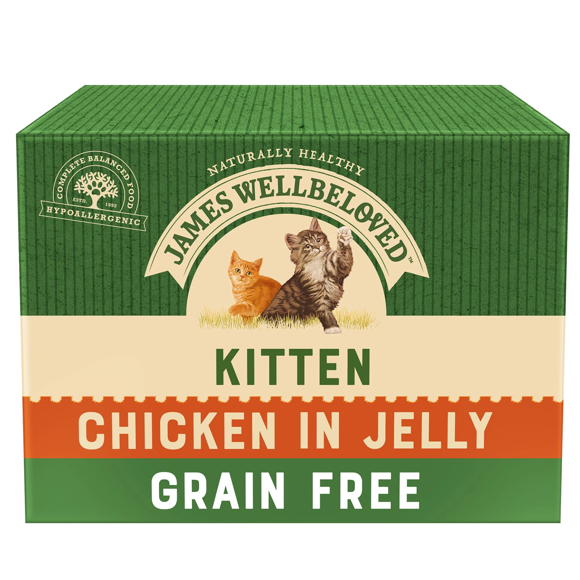 James Wellbeloved Grain Free Kitten Cat Wet Food Pouch Chicken in Jelly 12x85g - Image 2