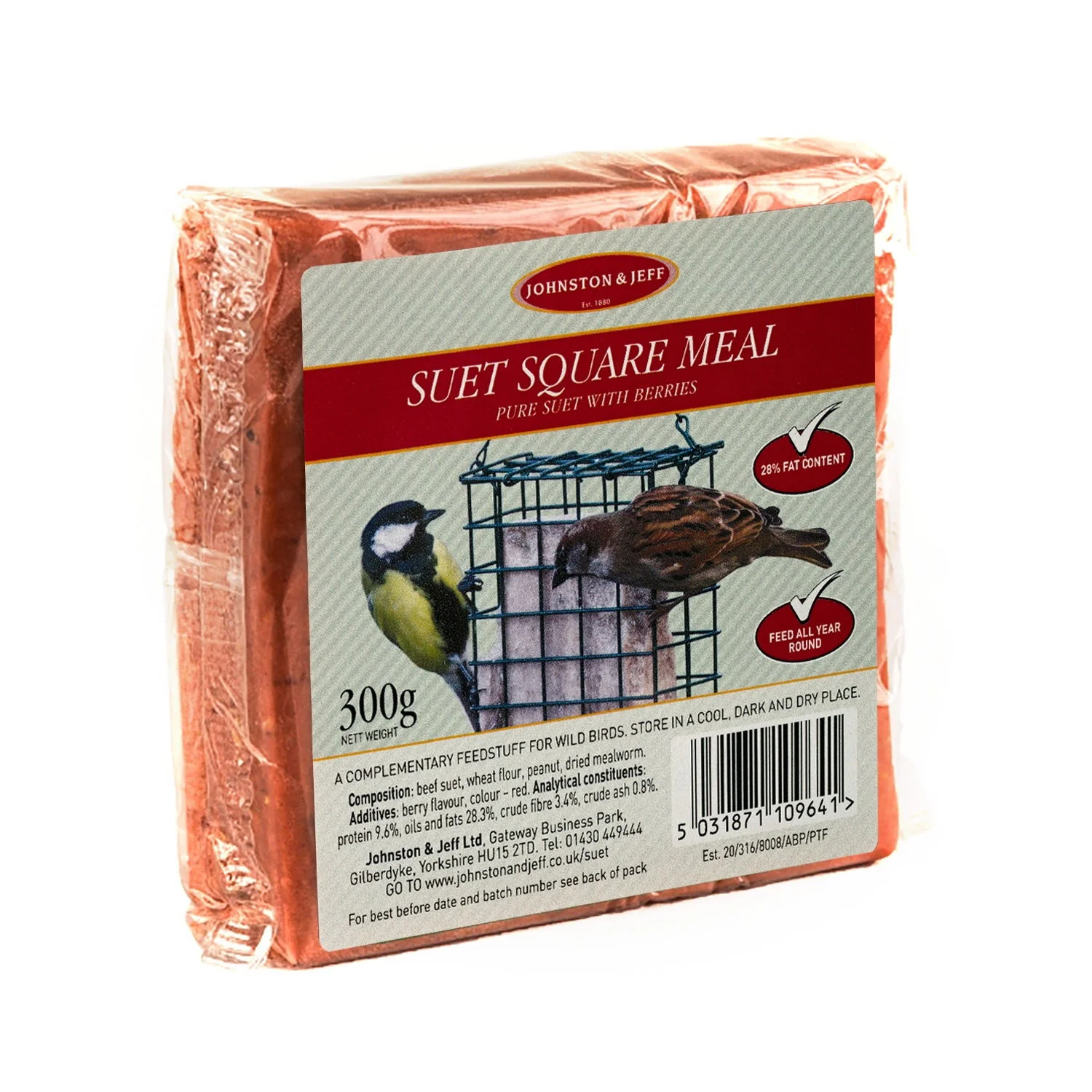 J&j Suet Square Meal With Berries 300g